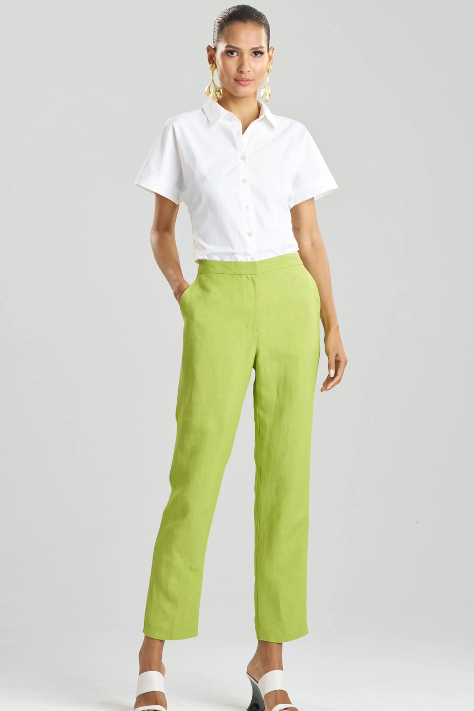 Natori Plus Sizes | Pants, Skirts & Shorts<Linen Slim Pants