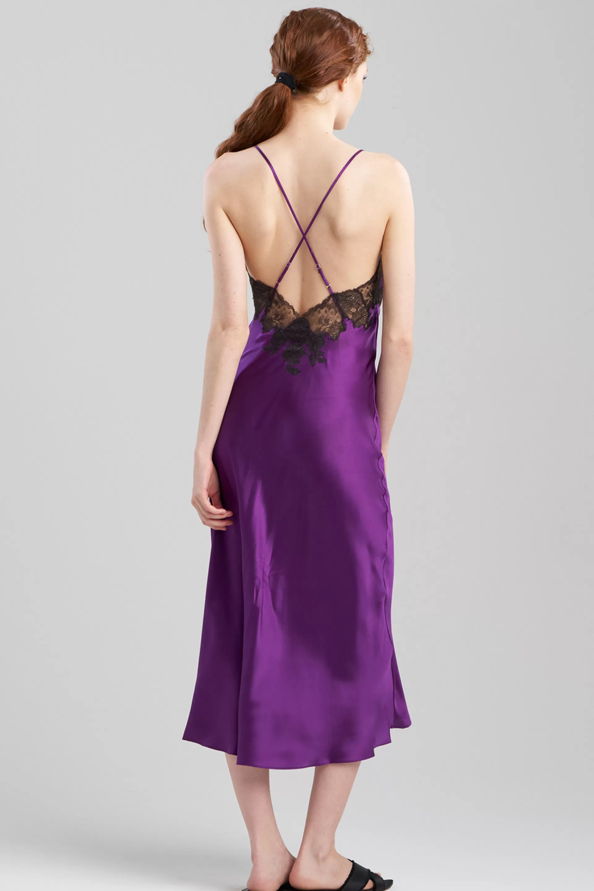 Natori Gowns<Lolita Lace Low Back Silk Gown