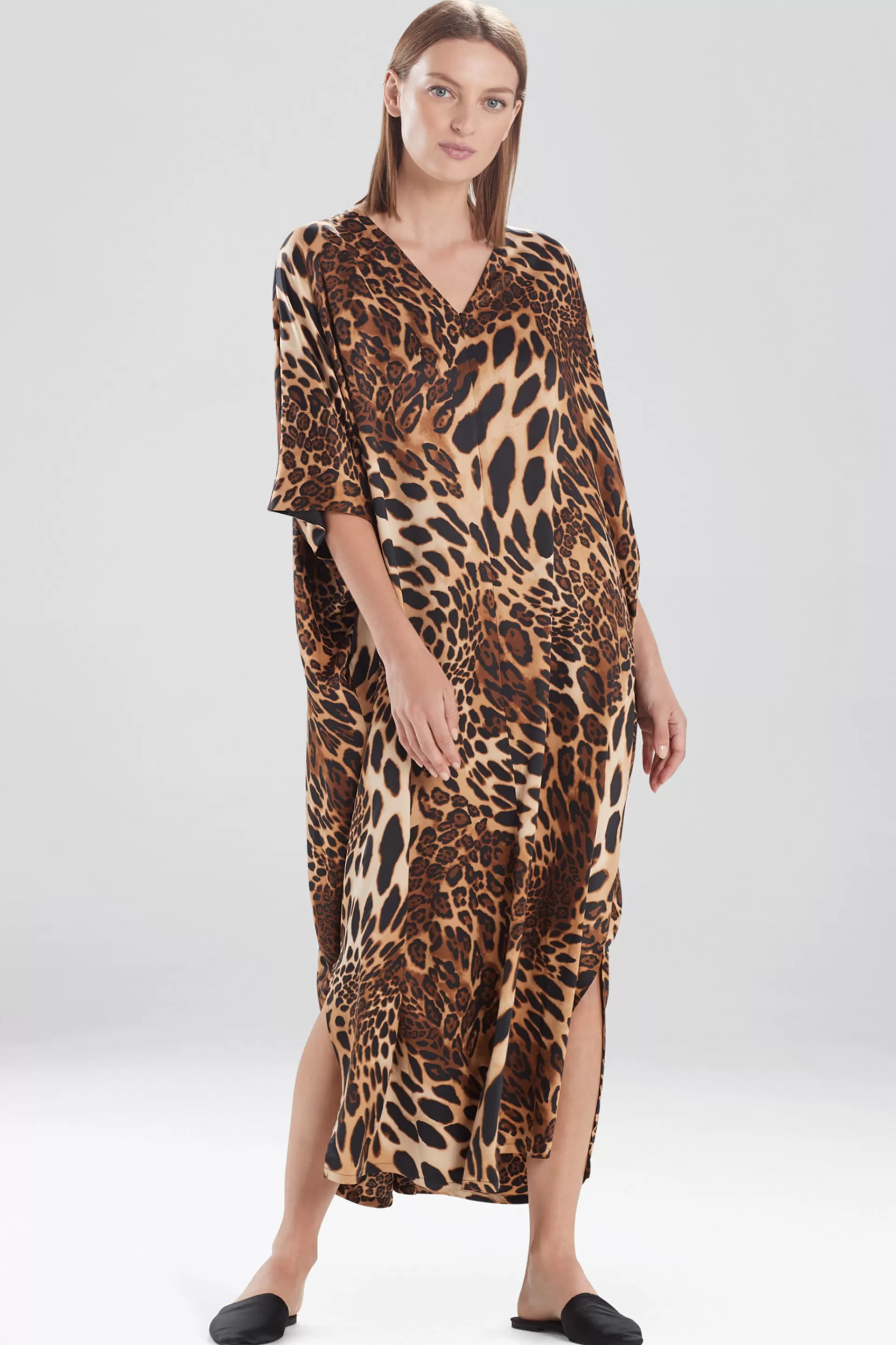 Natori Caftans | Plus Sizes<Luxe Leopard Zip Caftan