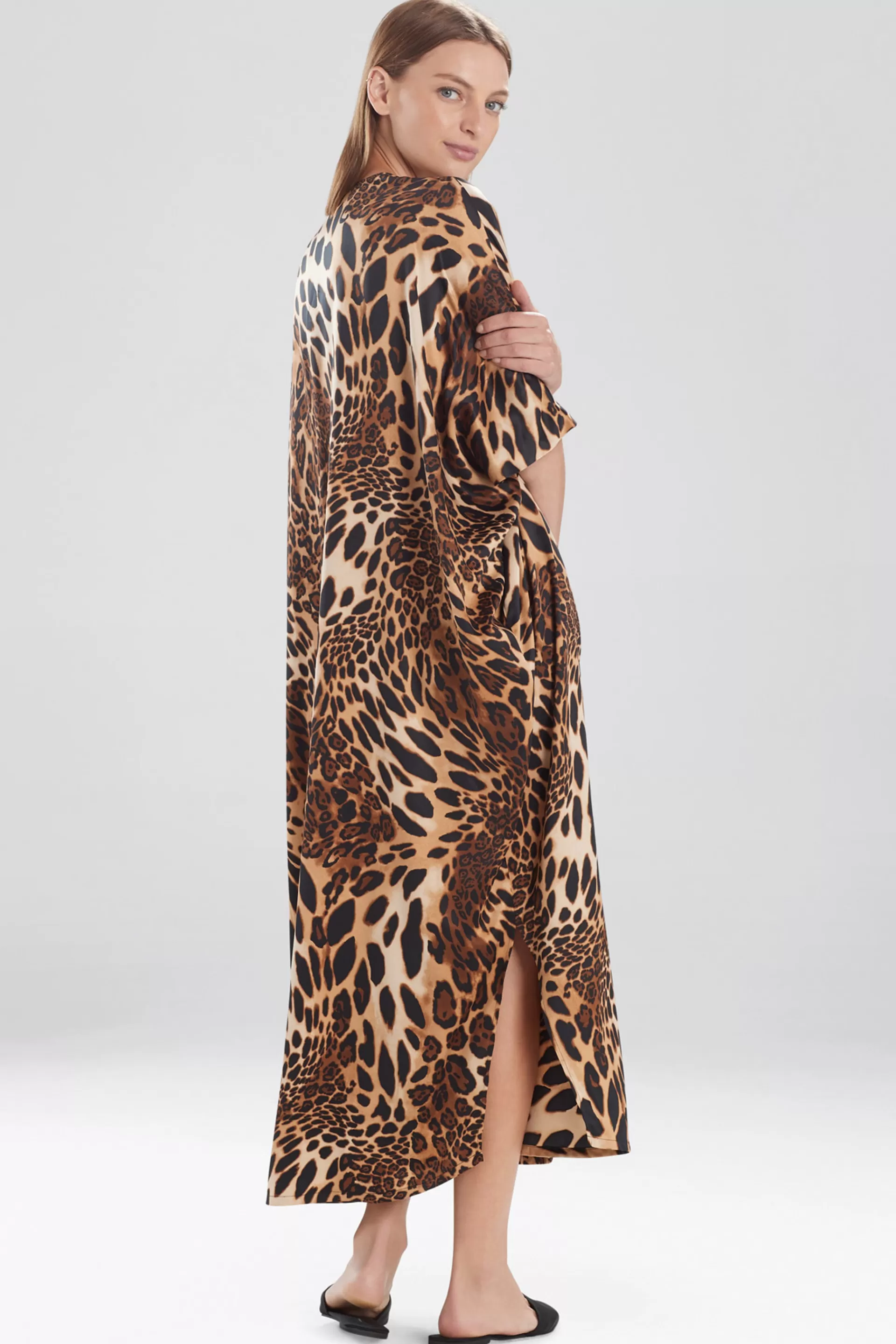 Natori Caftans | Plus Sizes<Luxe Leopard Zip Caftan