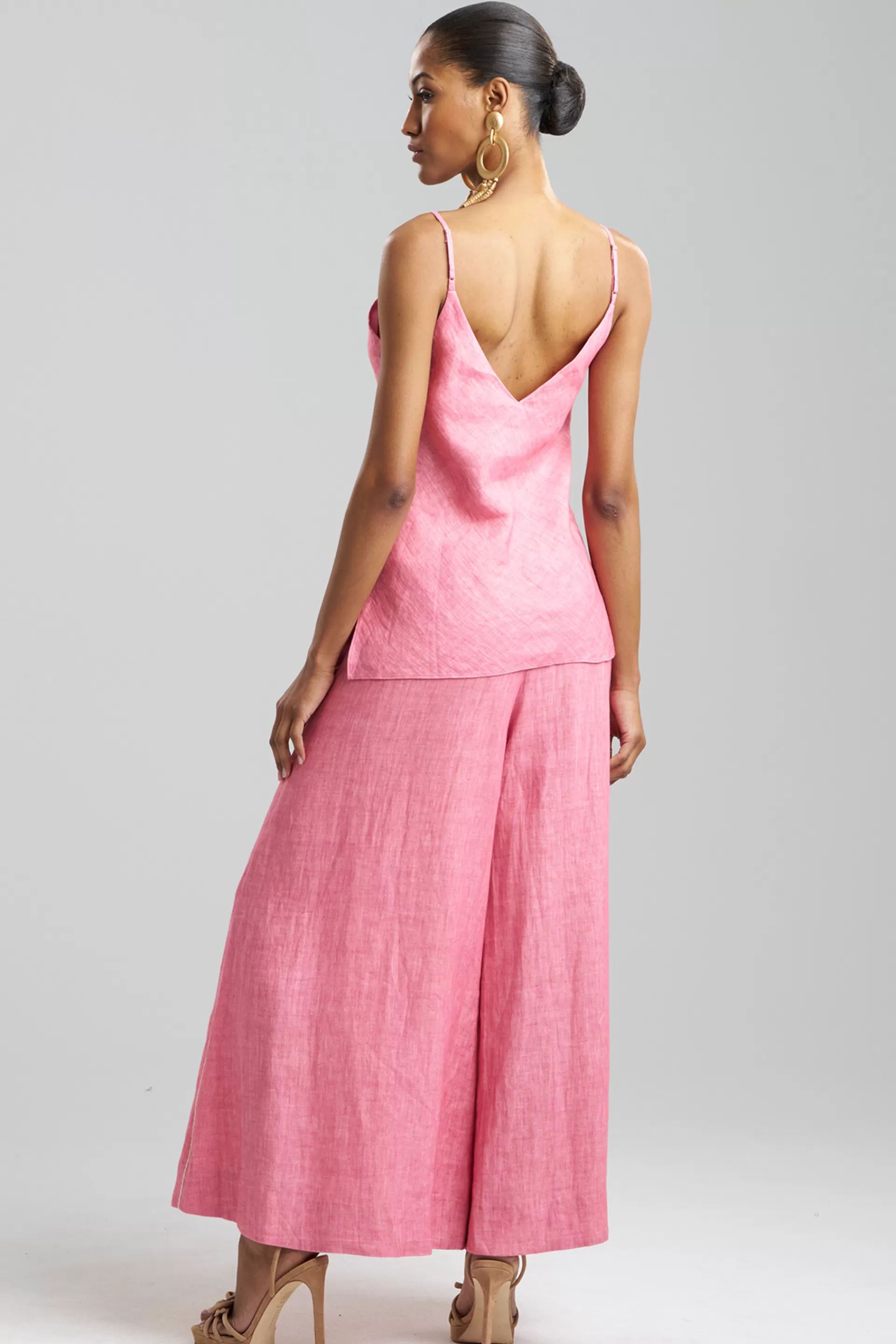 Natori Bustiers & Camis | Couture Tops<Luxe Linen Embroidered Cami Rose