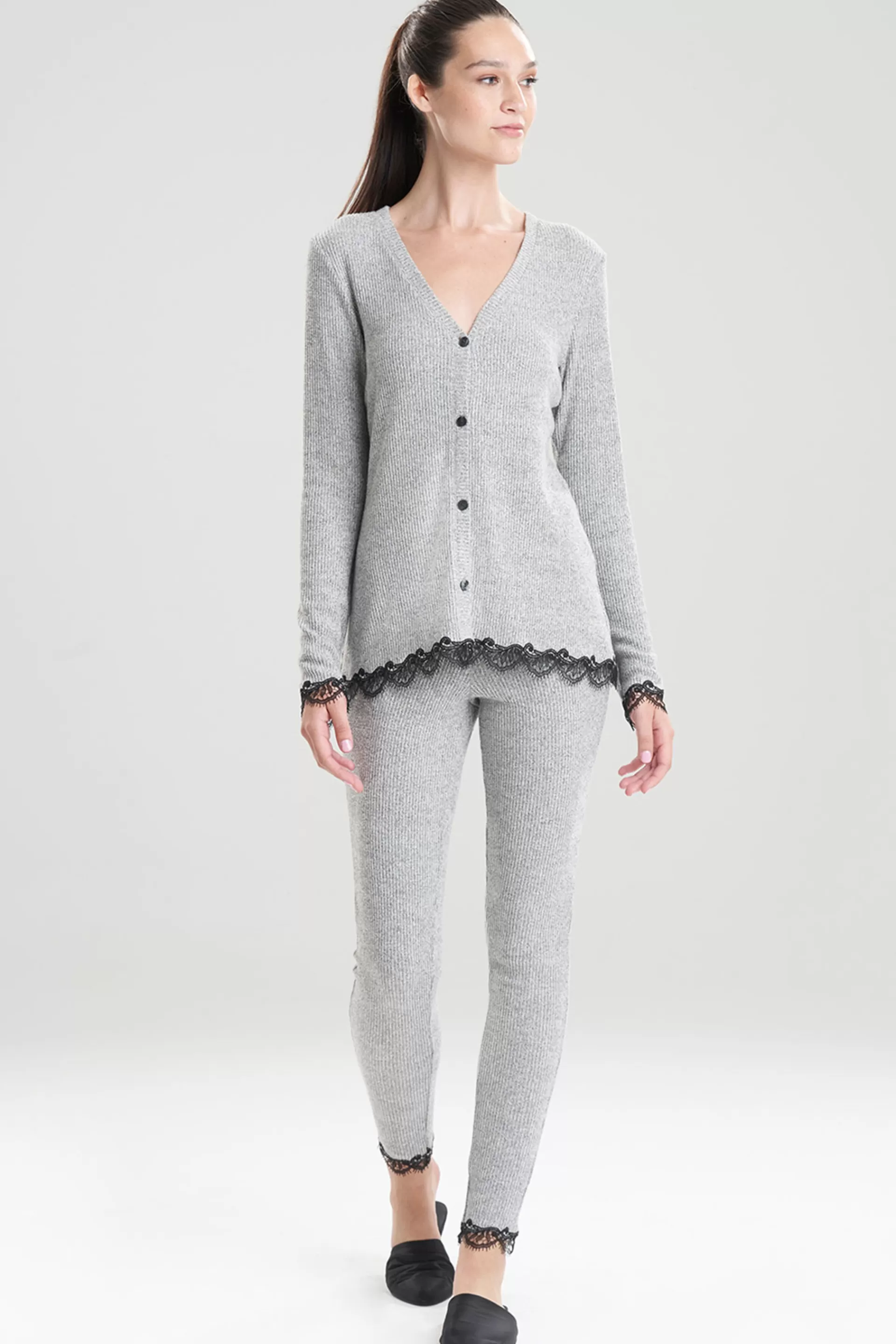 Natori Cardigans & Hoodies<Luxe Ulla Cardigan Heather Grey