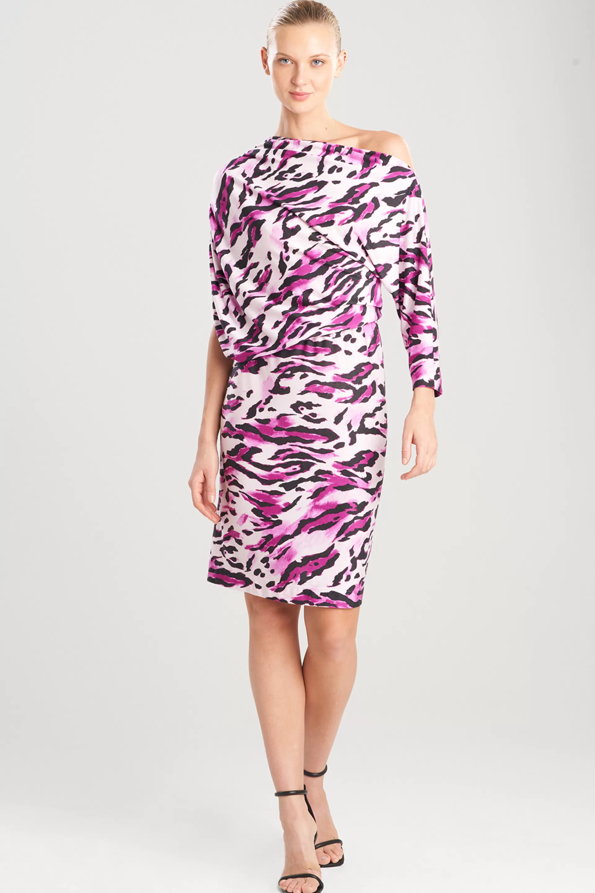 Natori Dresses<Lynx TENCEL™ Jersey Asymmetrical Drape Dress