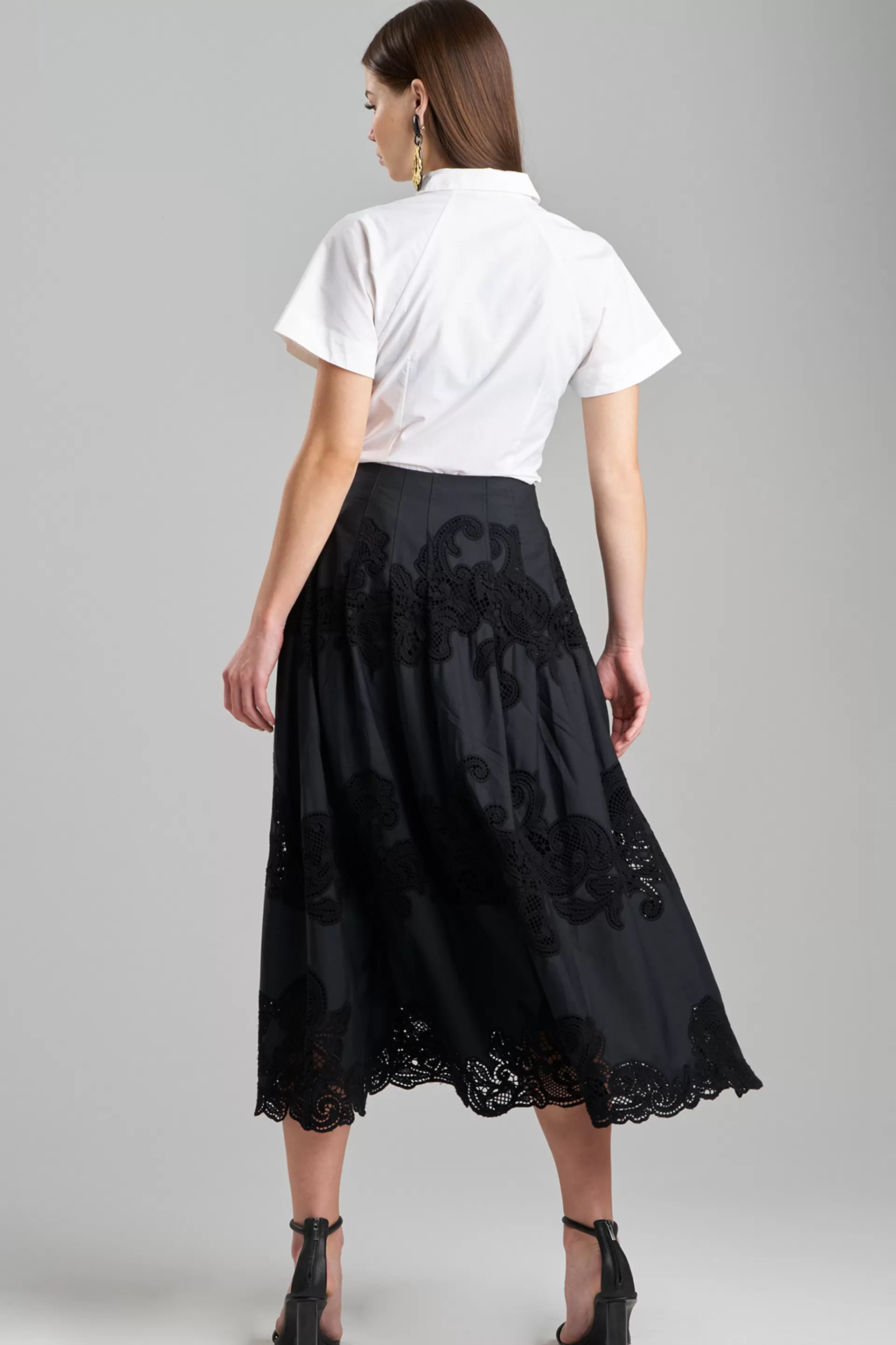 Natori Pants, Skirts & Shorts<Madeira Cutwork Embroidered Maxi Skirt Black