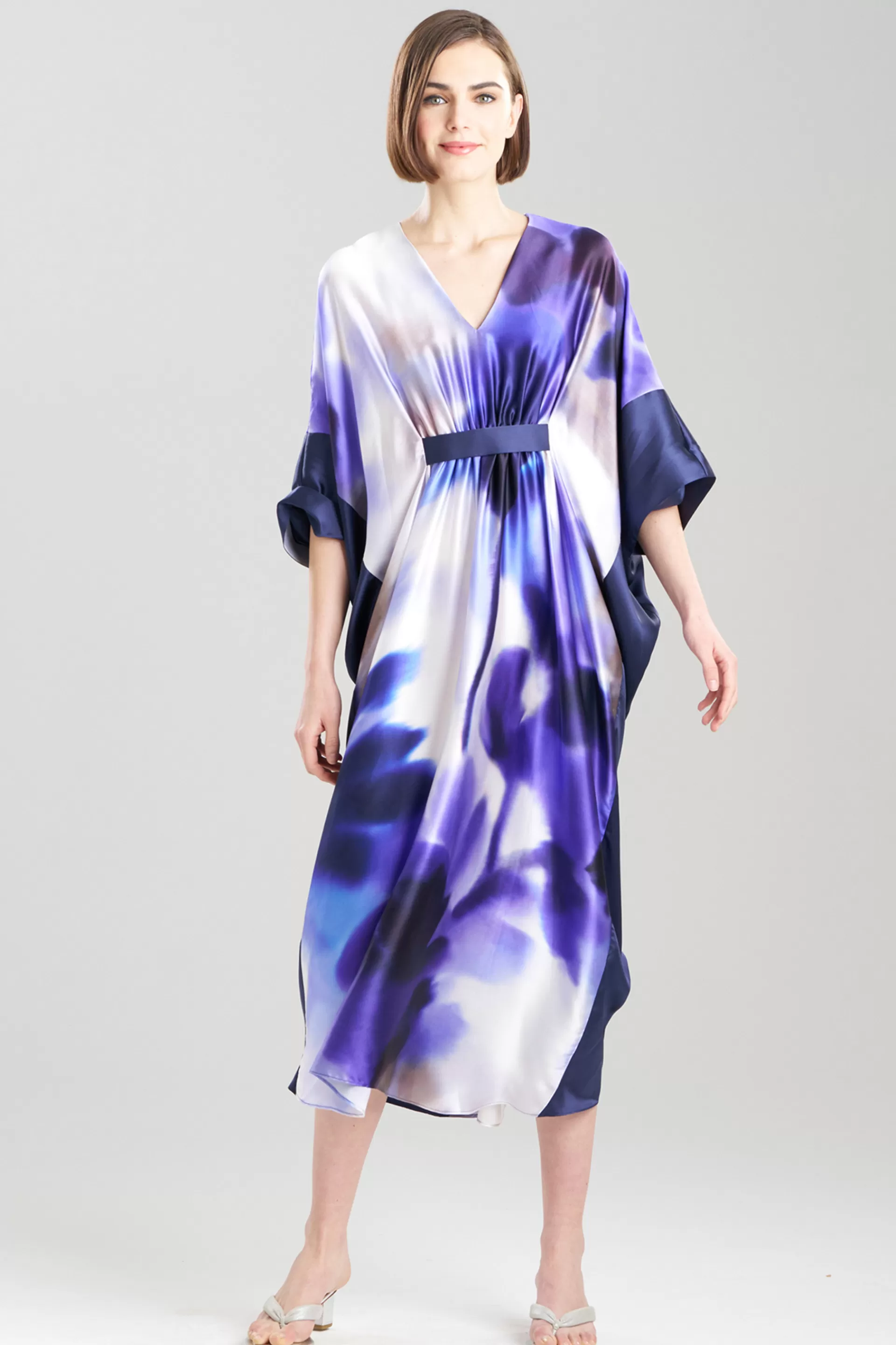 Natori Caftan Dresses<Malaga Silk Caftan Floret Purple