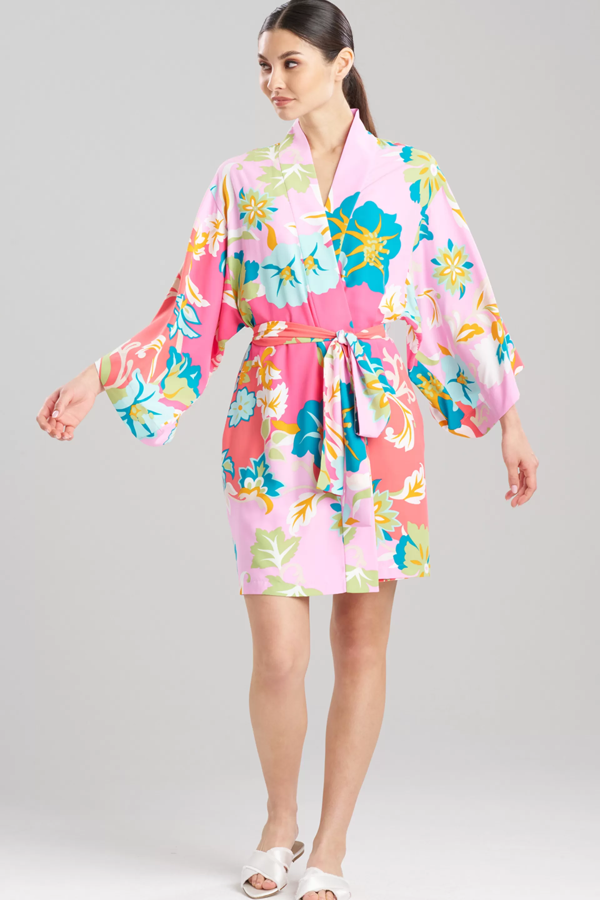 Natori Robes & Kimonos<Marbella Wrap Pink Green