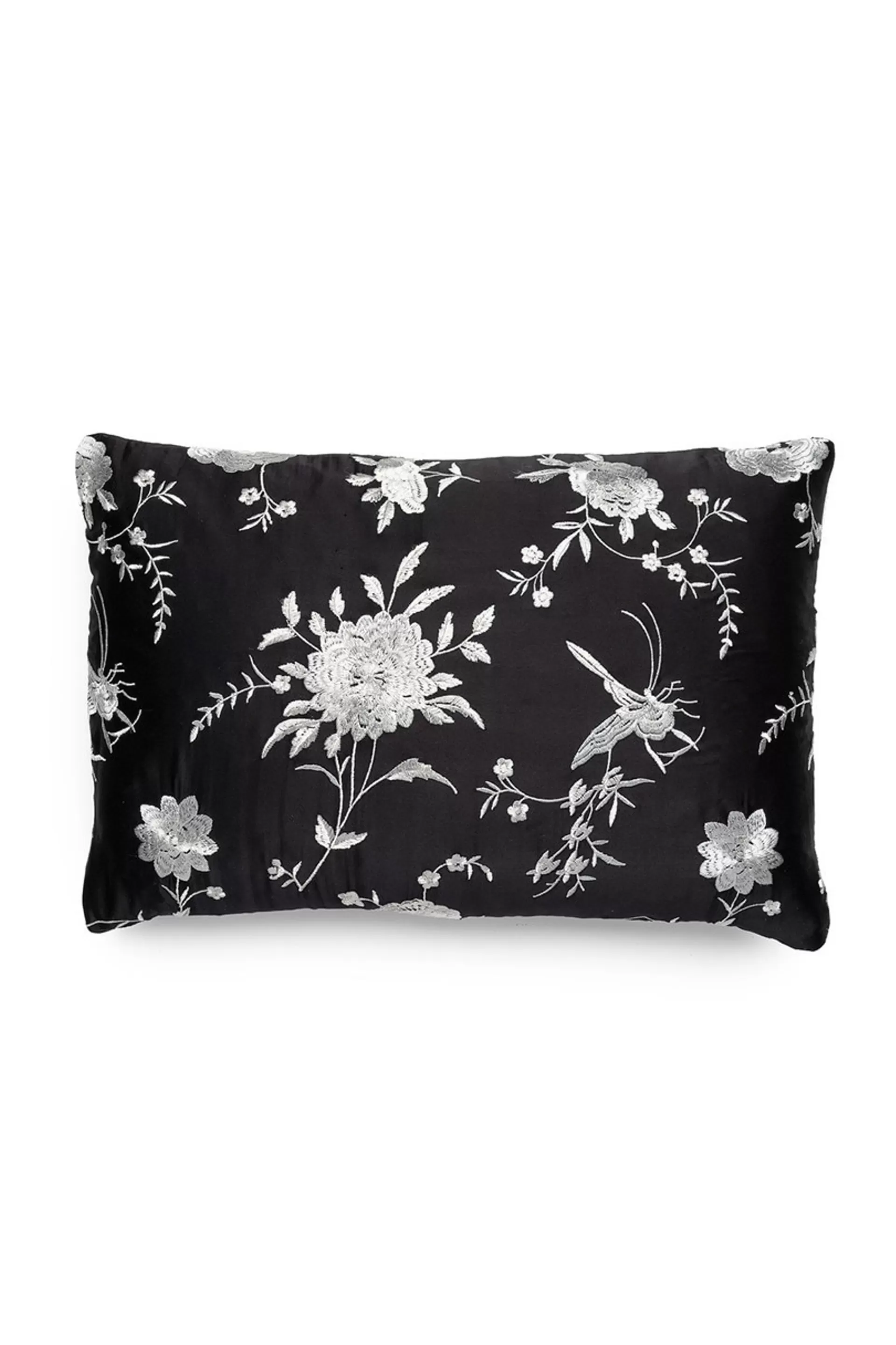 Natori Throw Pillows | Home Accents<Mayon Miyako Embroidered Pillow Case Black/Grey