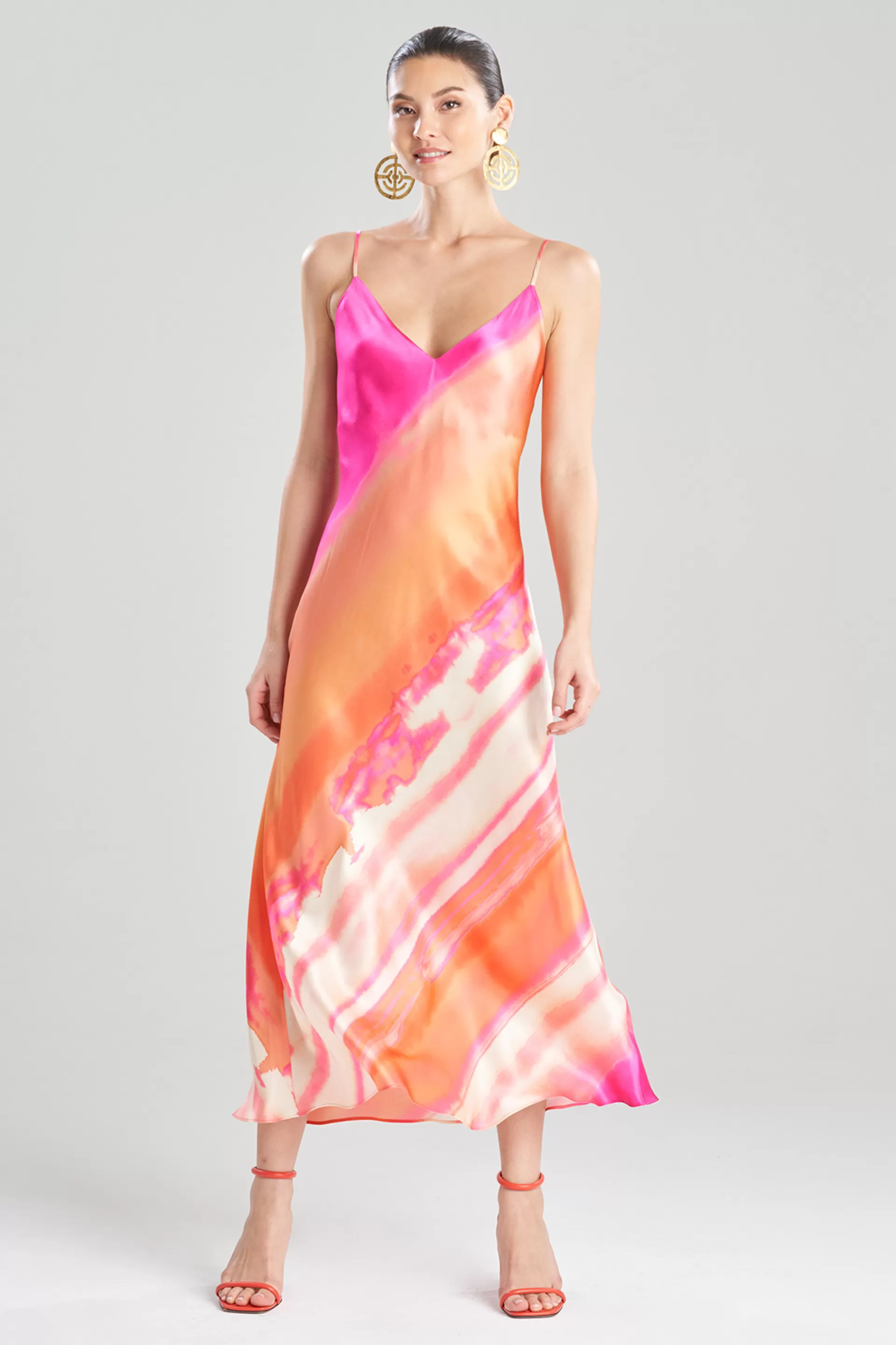 Natori Gowns<Minako Silk Gown Pink Sapphire