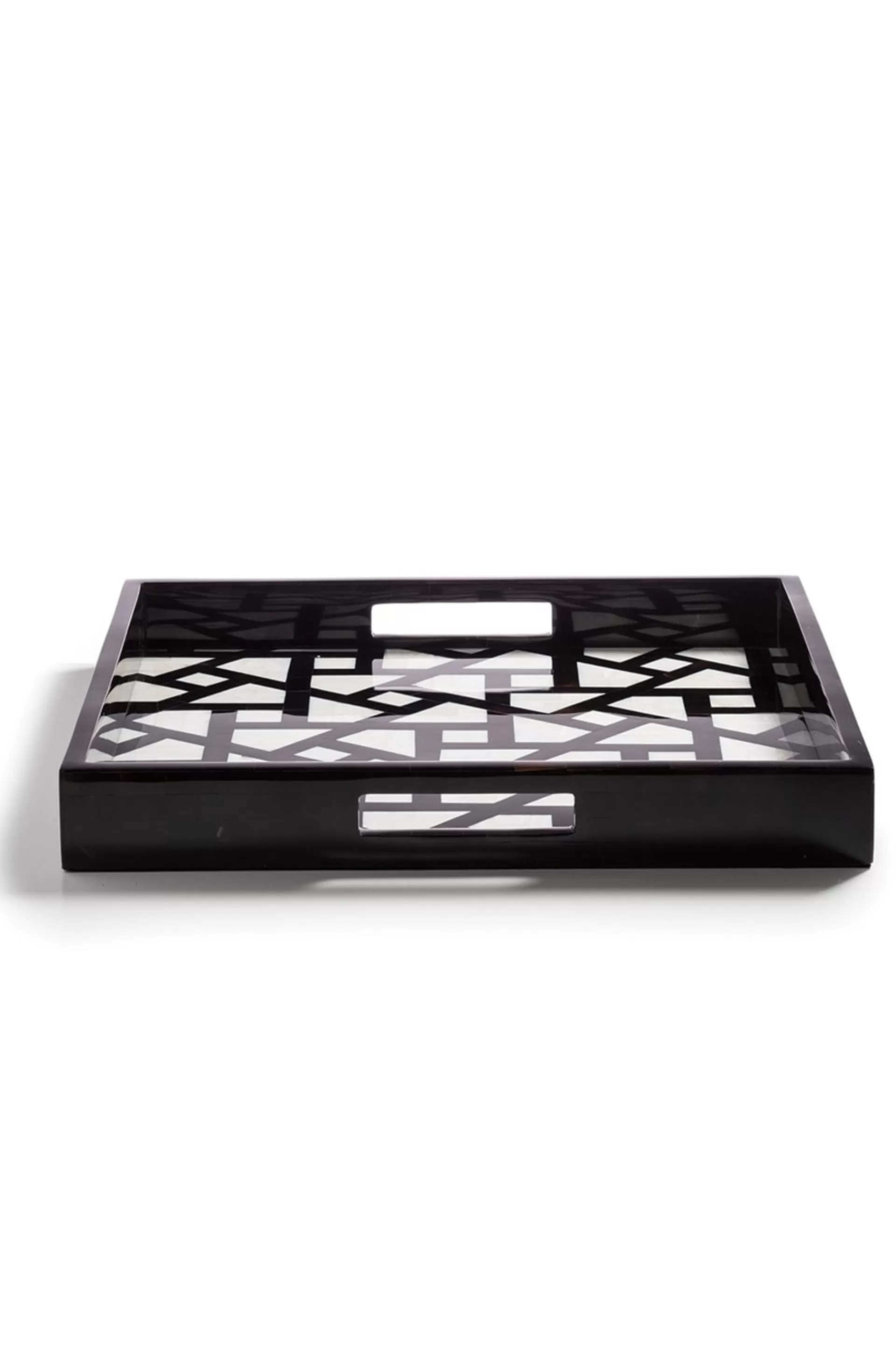 Natori Home Accents<Mindoro Square Tray Black & White