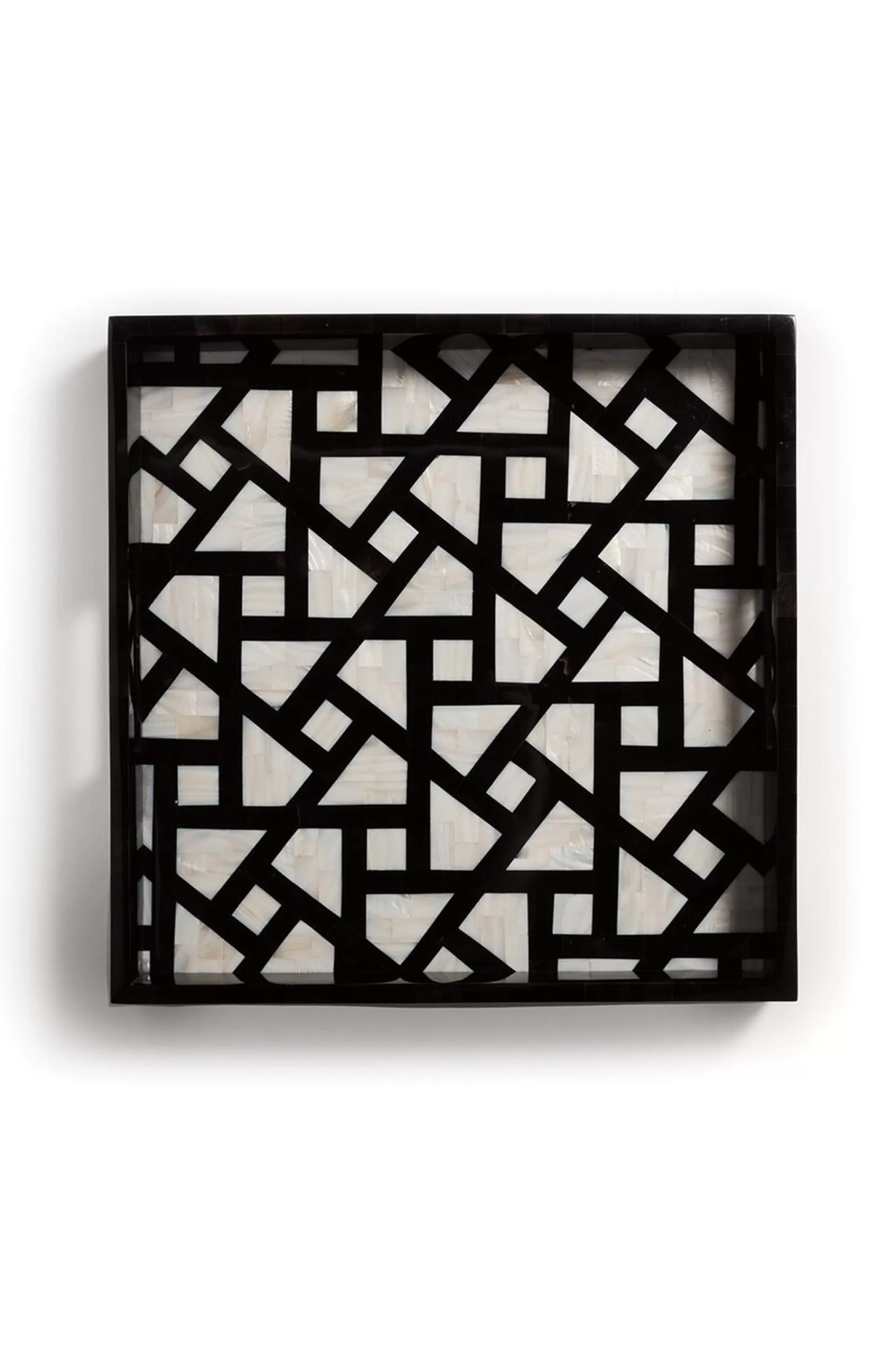 Natori Home Accents<Mindoro Square Tray Black & White