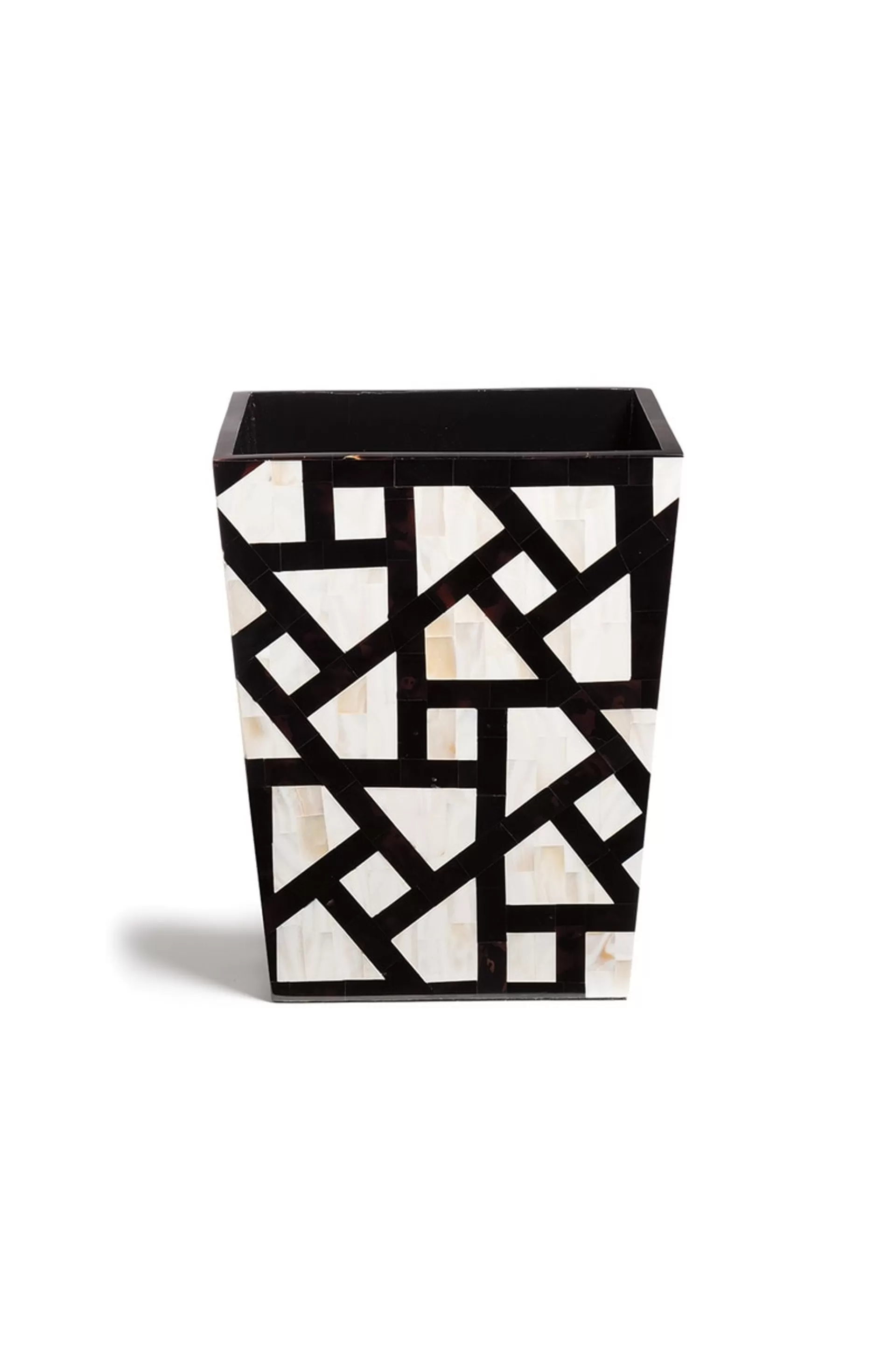 Natori Home Accents<Mindoro Wastebasket Black & White