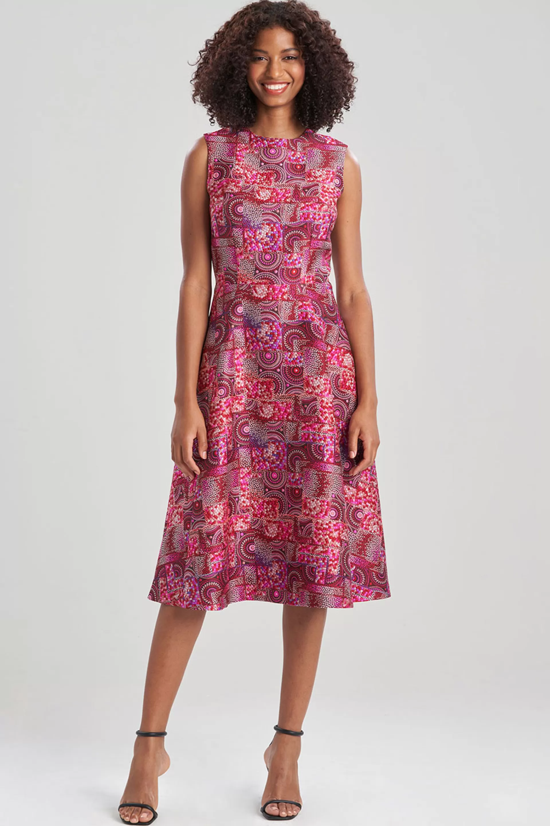 Natori Dresses<Mosaic Jacquard Fit & Flare Dress Hyacinth