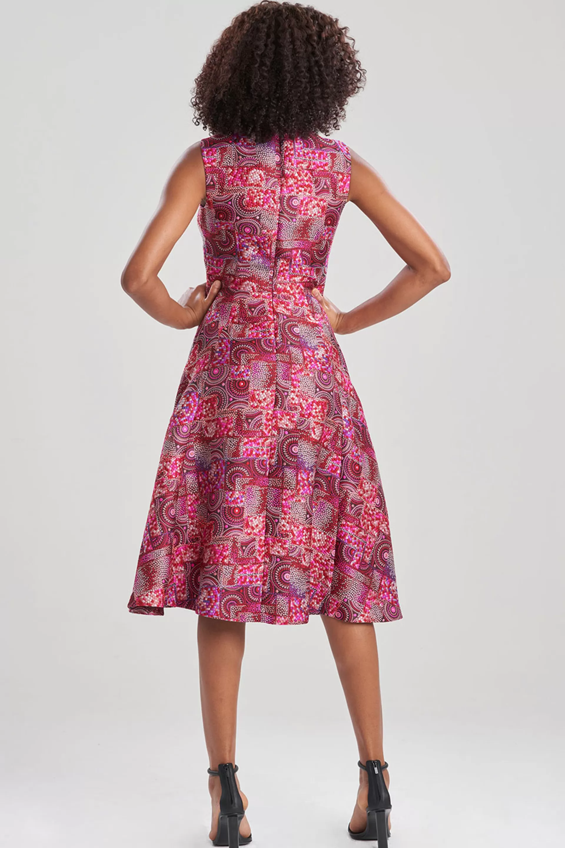 Natori Dresses<Mosaic Jacquard Fit & Flare Dress Hyacinth