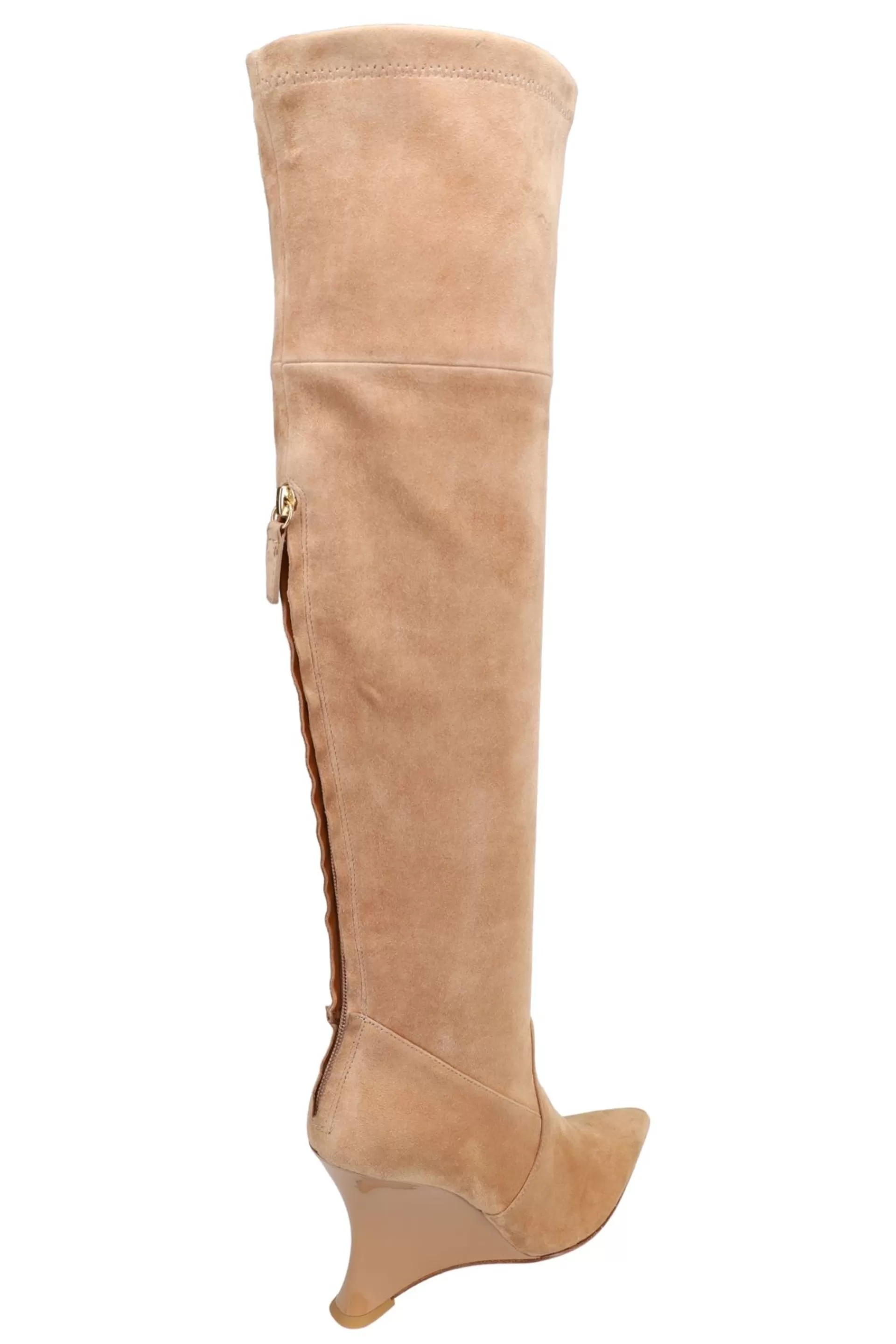 Natori Boots<Natsu Stretch Suede Over The Knee Wedge Boot