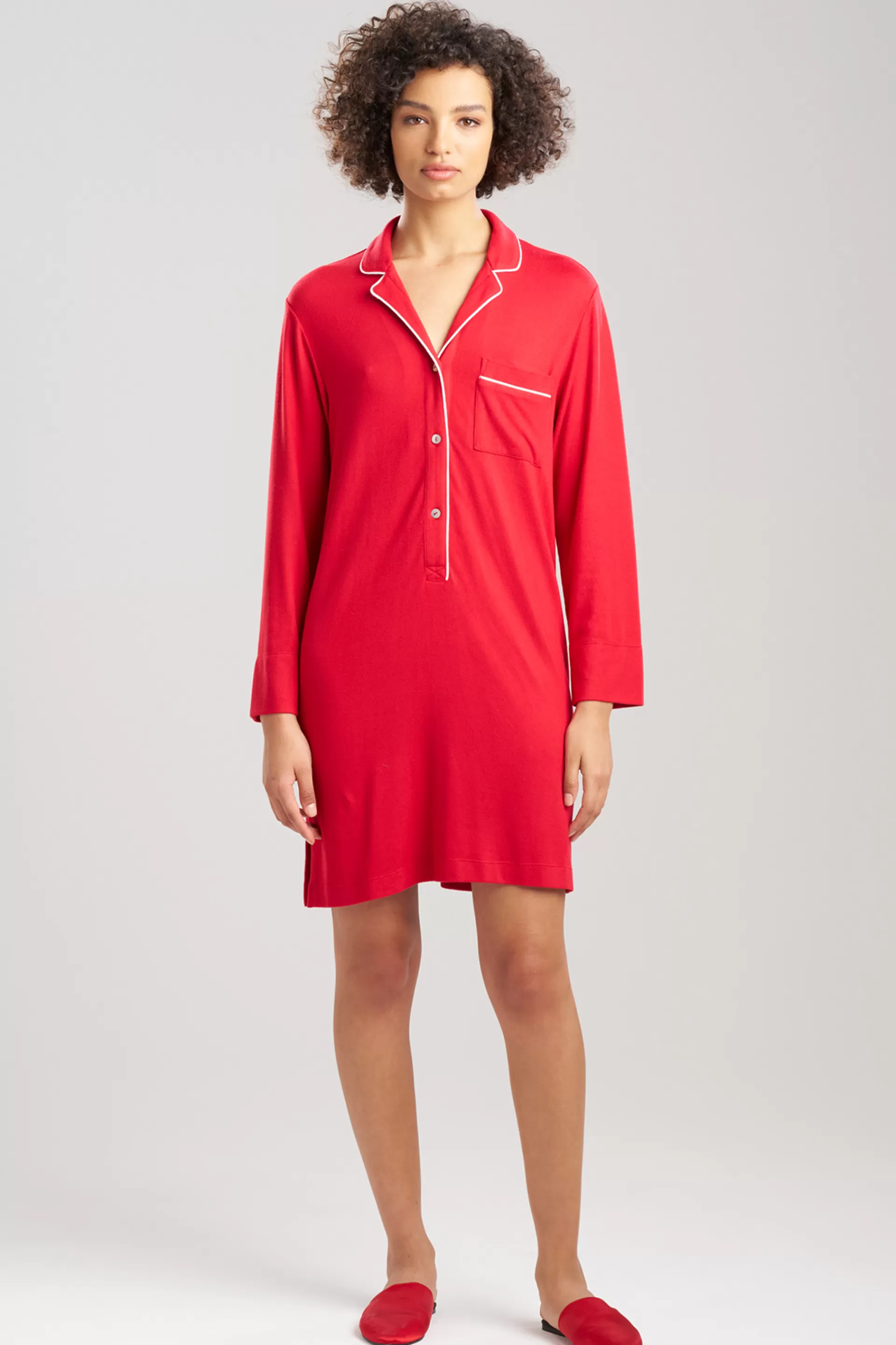 Natori Sleepshirts<Oasis Piped Sleepshirt