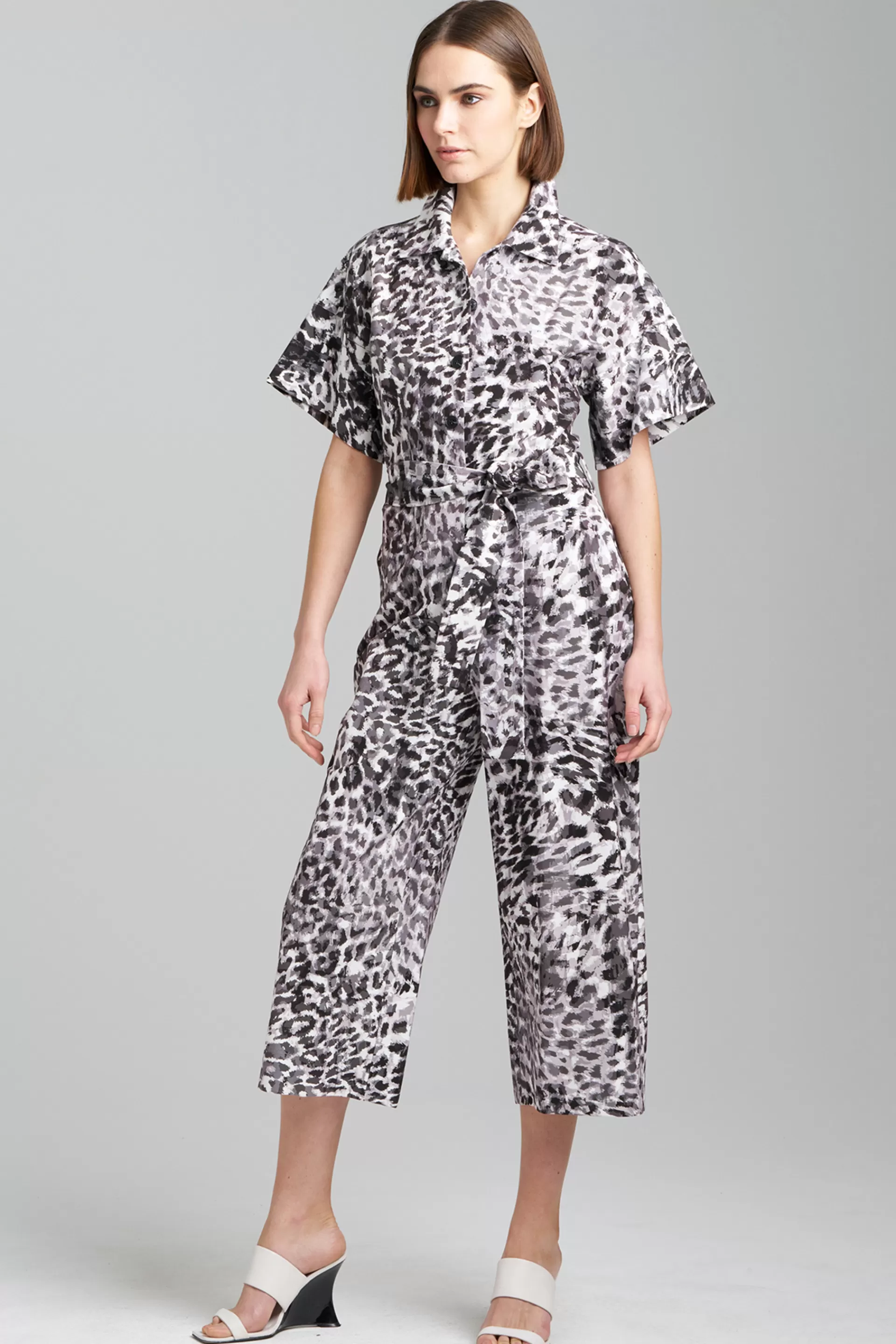 Natori Jumpsuits<Ombre Animale Jumpsuit Black/Grey Combo