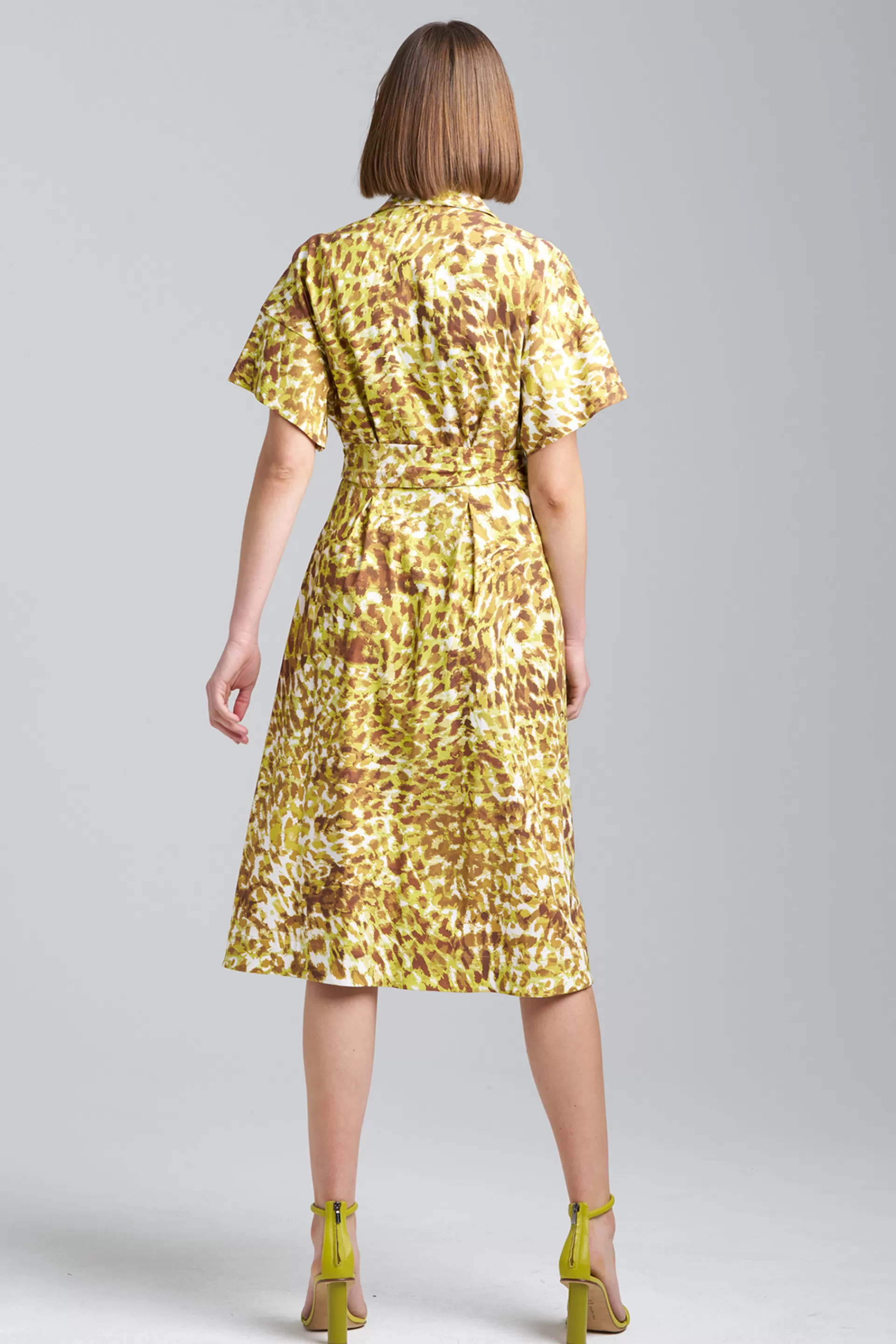 Natori Dresses<Ombre Animale Shirtdress Wasabi Combo