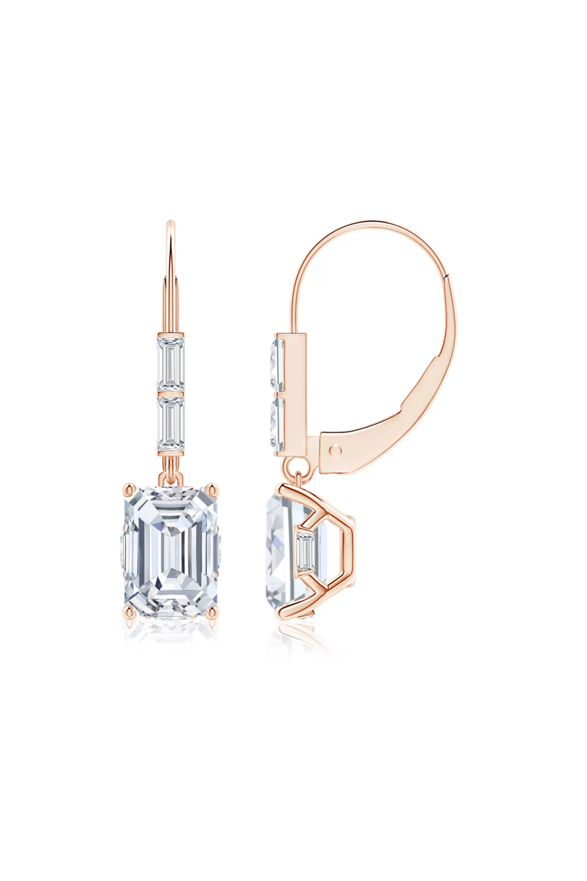 Natori Earrings | Orient Express<Orient Express Lab-Grown 14K Gold & Emerald Cut Diamond Earrings