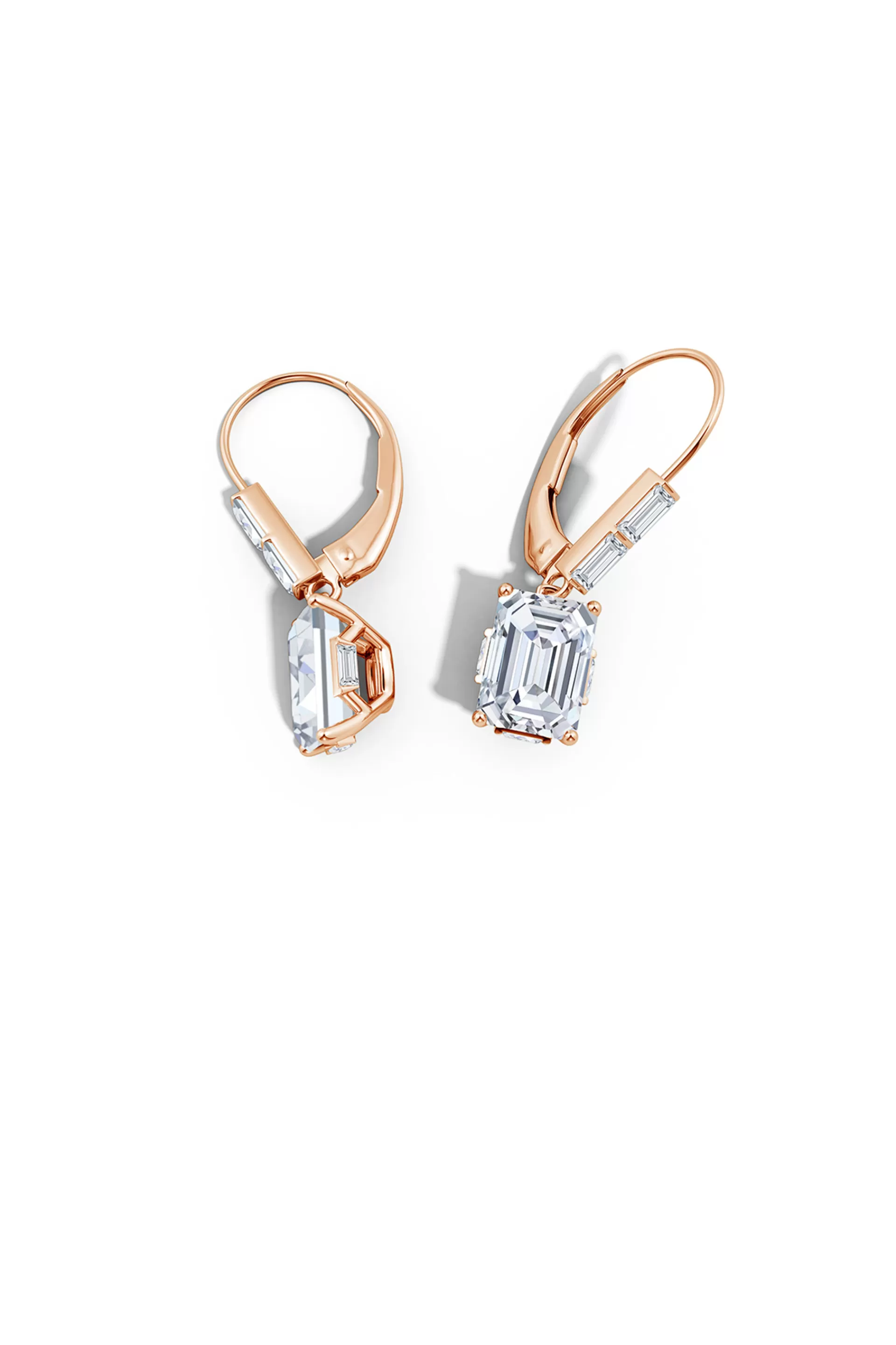 Natori Earrings | Orient Express<Orient Express Lab-Grown 14K Gold & Emerald Cut Diamond Earrings
