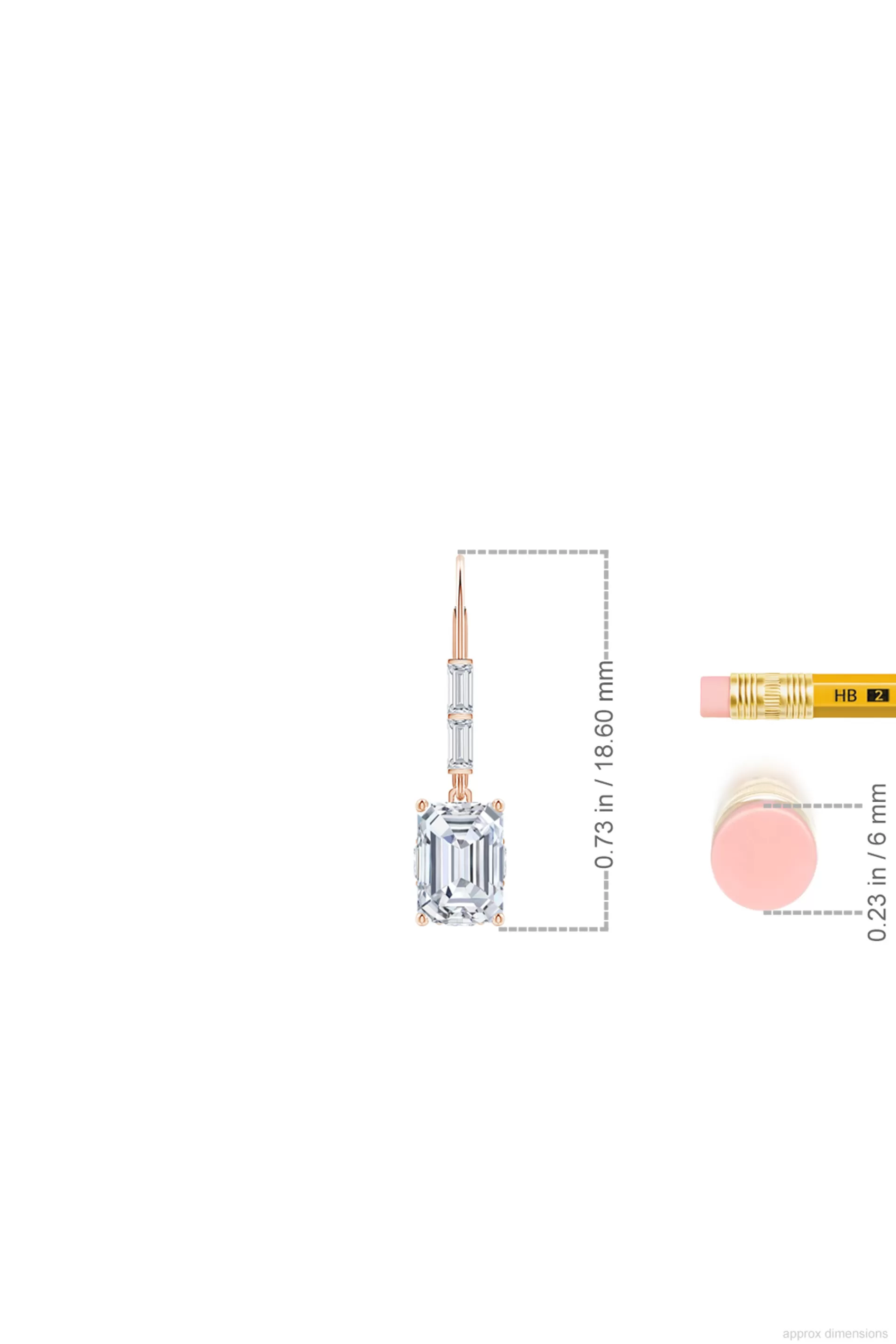 Natori Earrings | Orient Express<Orient Express Lab-Grown 14K Gold & Emerald Cut Diamond Earrings