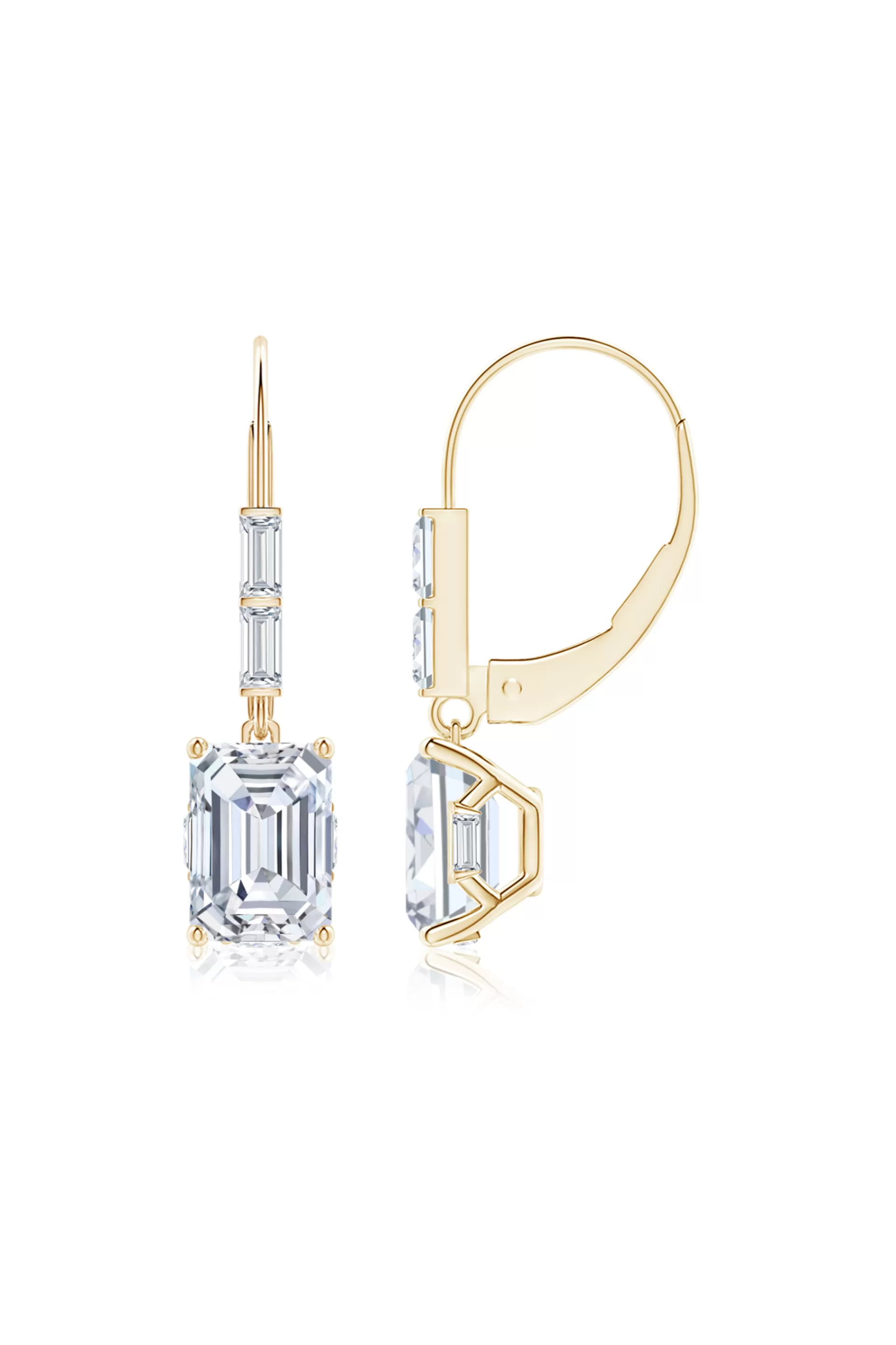 Natori Earrings | Orient Express<Orient Express Lab-Grown 14K Gold & Emerald Cut Diamond Earrings