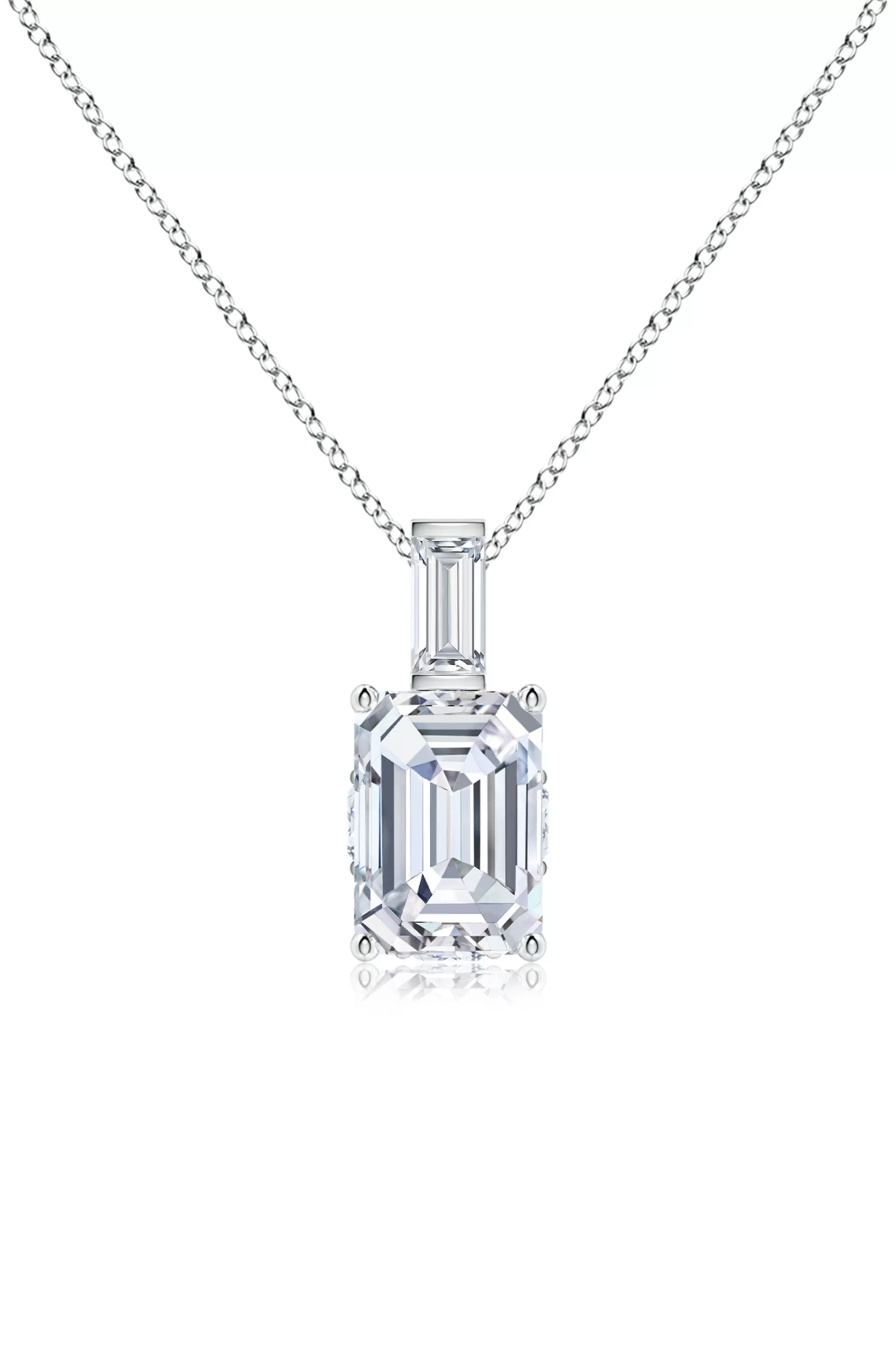 Natori Necklaces | Orient Express<Orient Express Lab-Grown 14K Gold & Emerald Cut Diamond Pendant Necklace