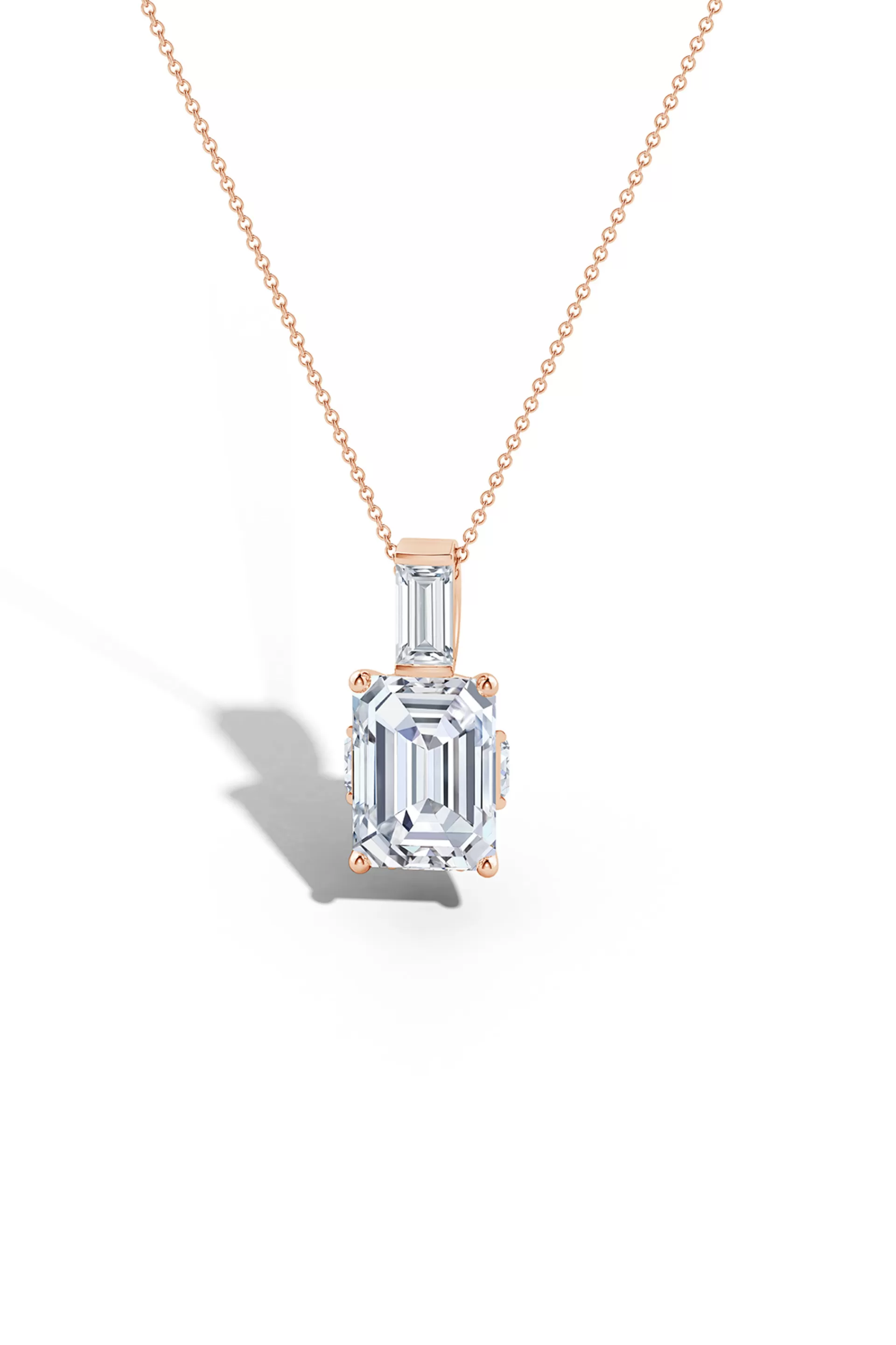 Natori Necklaces | Orient Express<Orient Express Lab-Grown 14K Gold & Emerald Cut Diamond Pendant Necklace