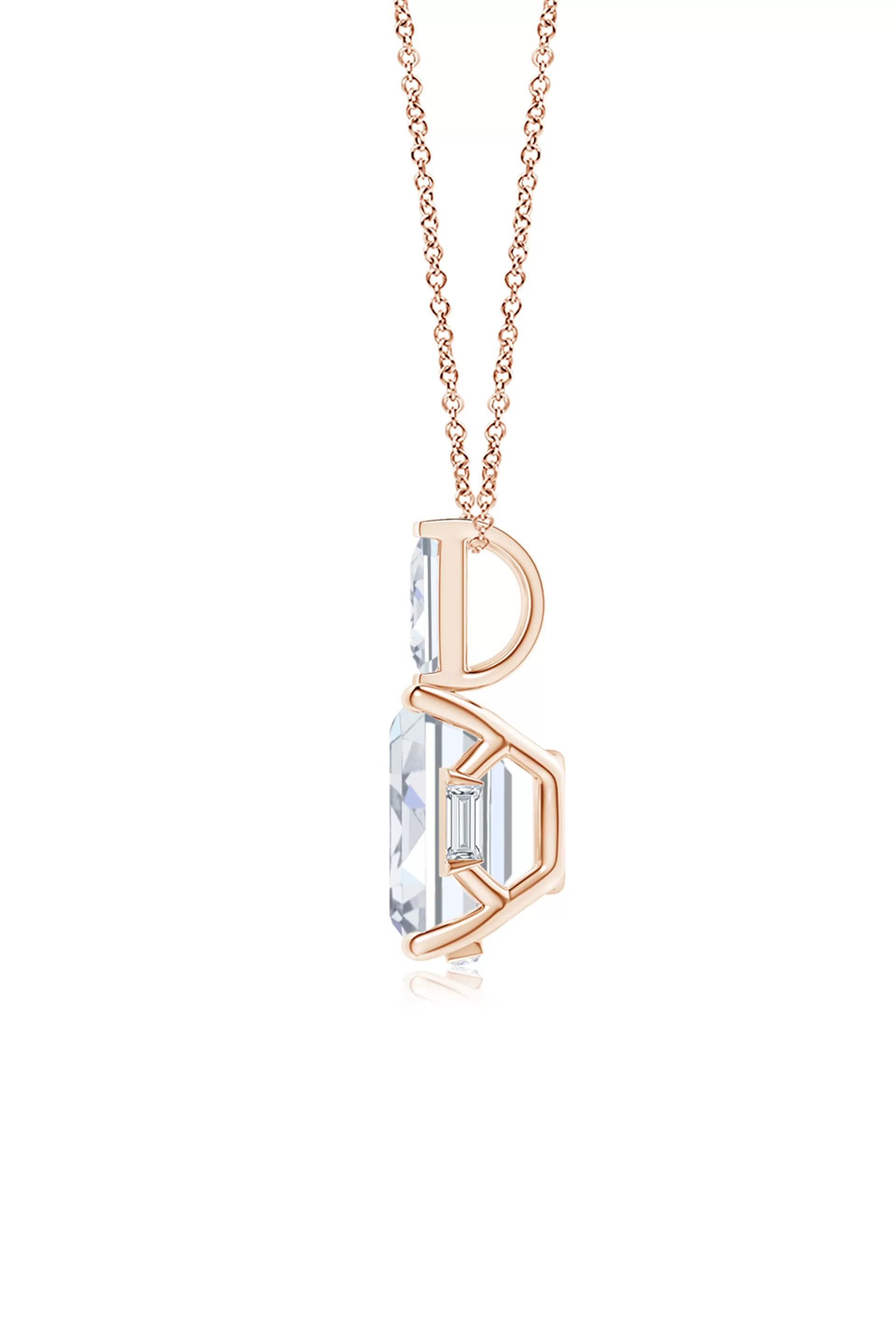 Natori Necklaces | Orient Express<Orient Express Lab-Grown 14K Gold & Emerald Cut Diamond Pendant Necklace