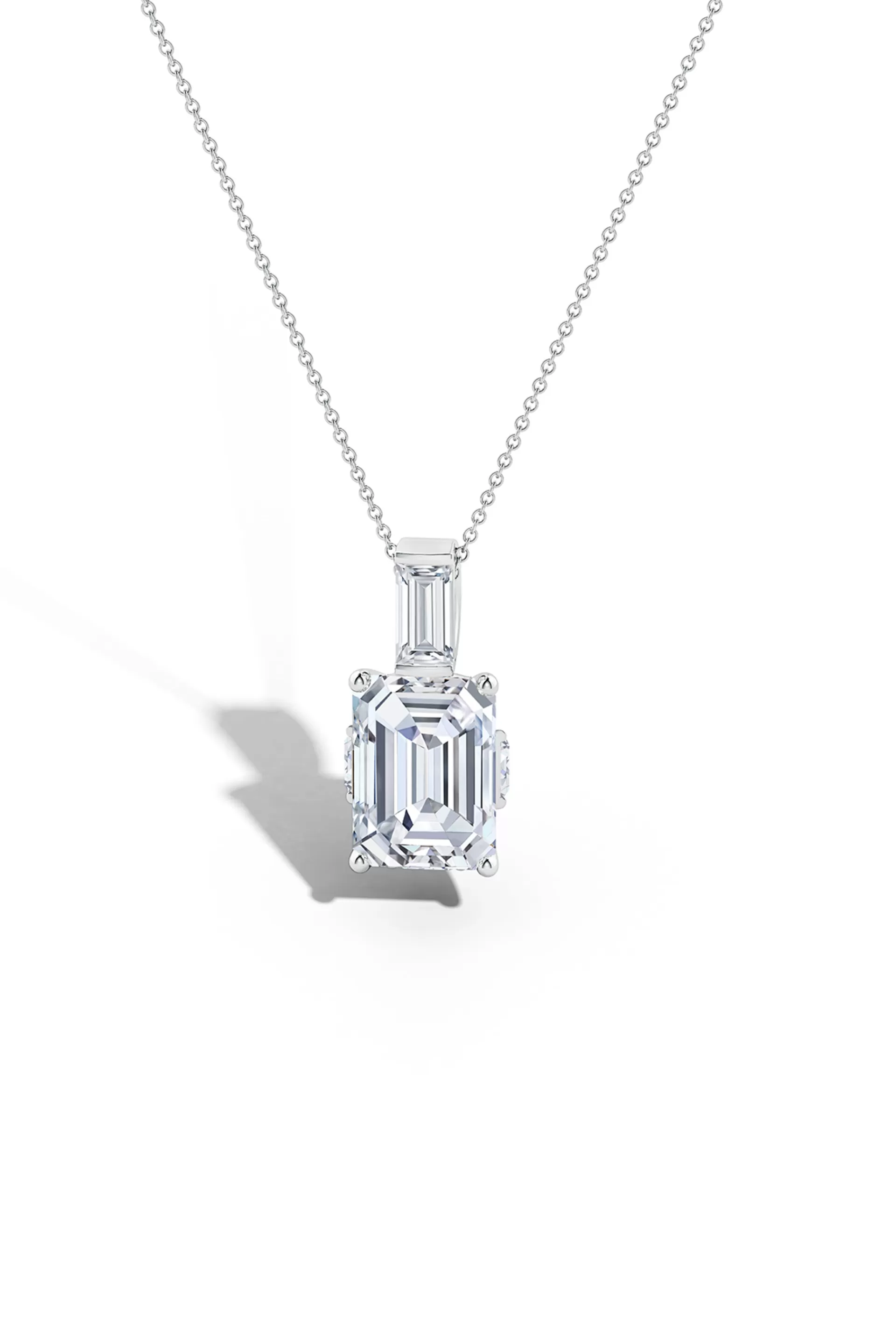 Natori Necklaces | Orient Express<Orient Express Lab-Grown 14K Gold & Emerald Cut Diamond Pendant Necklace