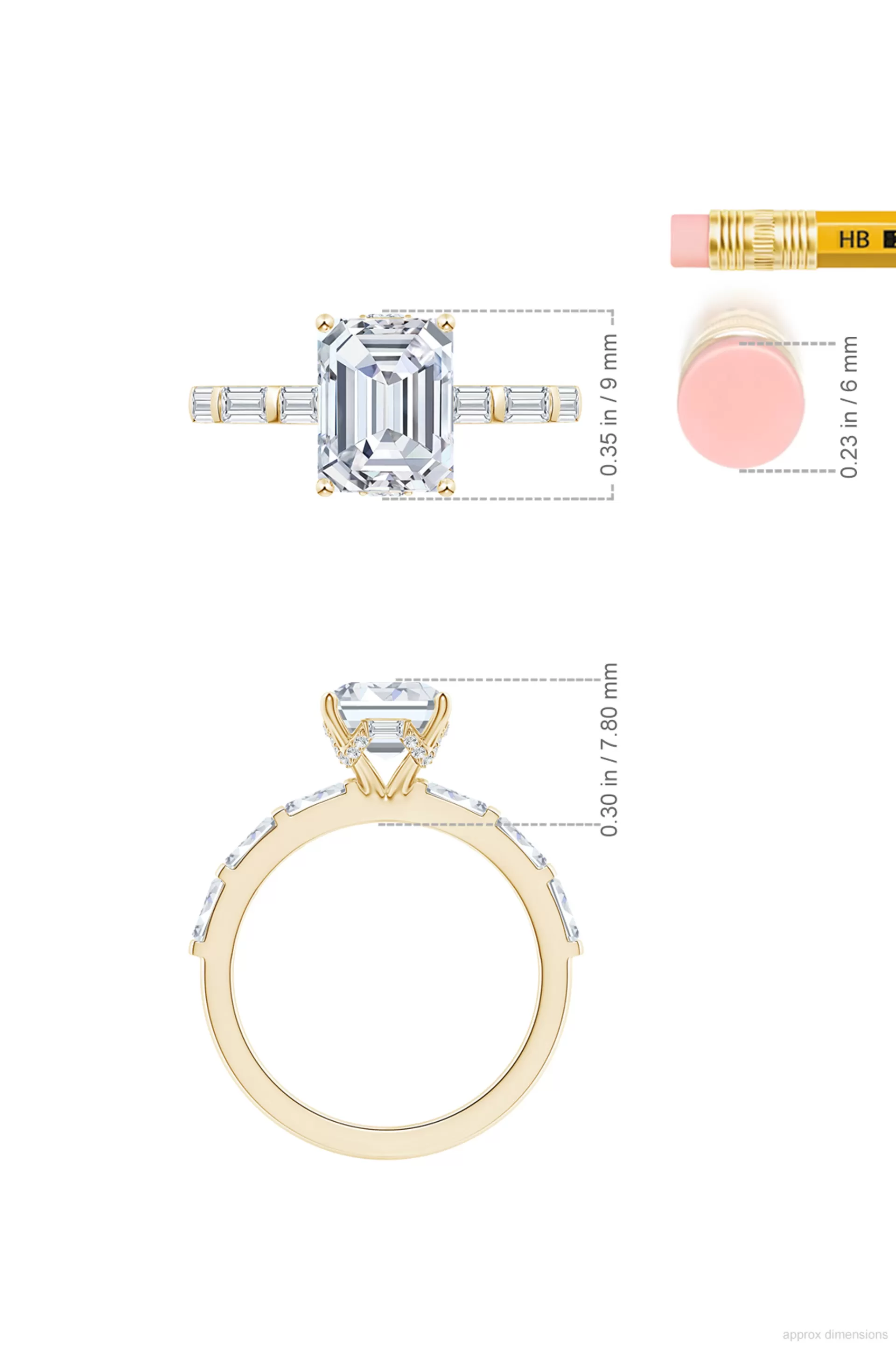 Natori Rings | Orient Express<Orient Express Lab-Grown 14K Gold & Emerald Cut Diamond Solitaire Ring