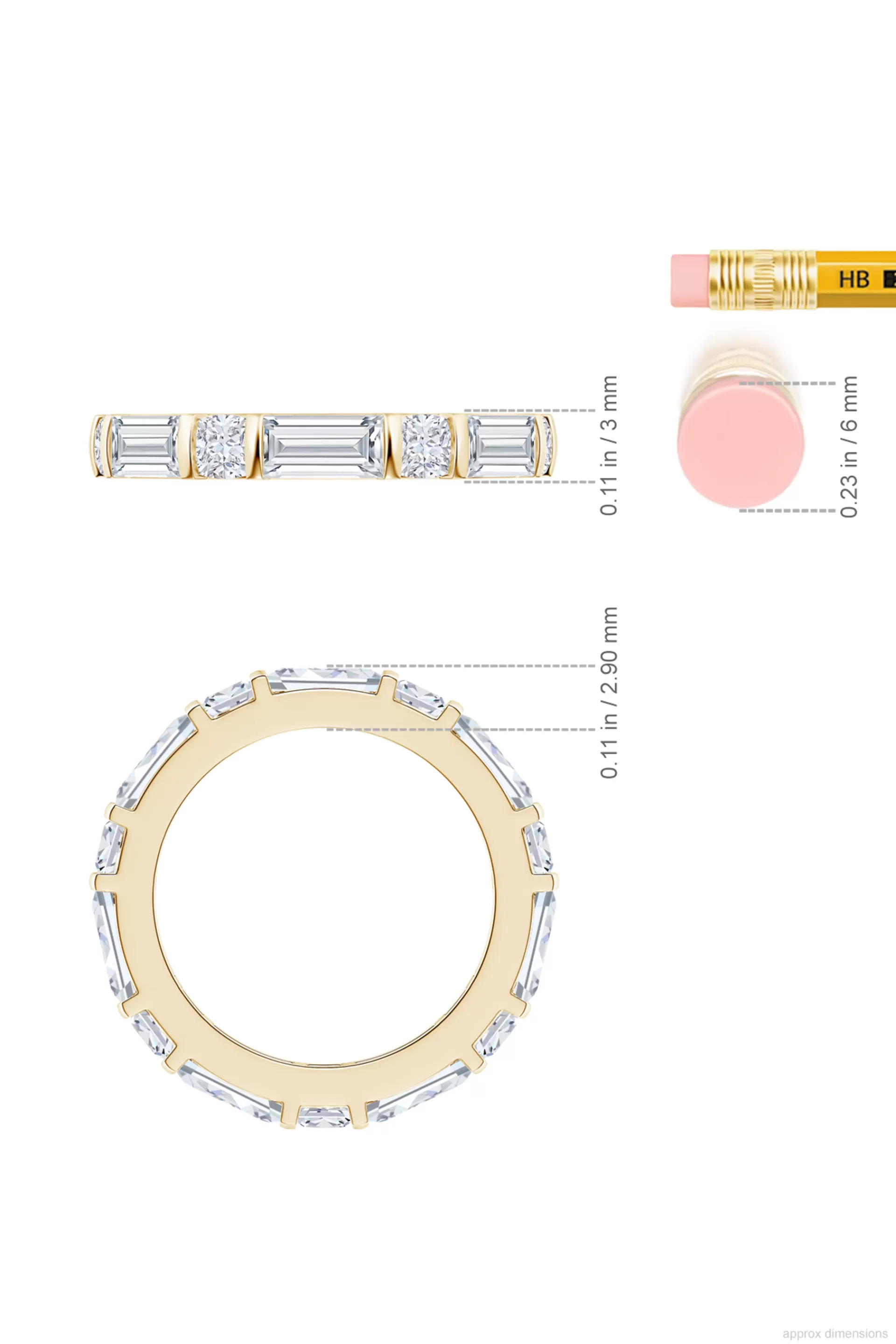 Natori Rings | Orient Express<Orient Express Lab-Grown 14K Gold Baguette & Cushion Diamond Eternity Band