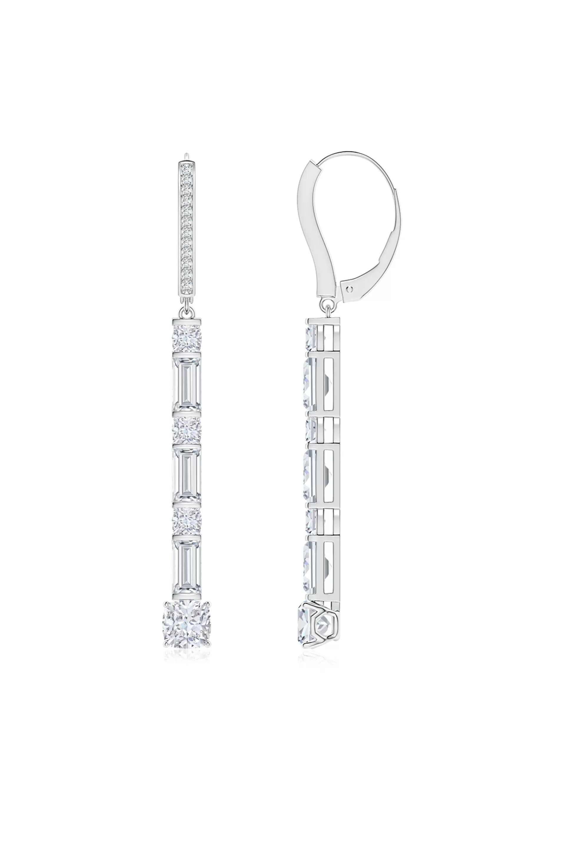 Natori Earrings | Orient Express<Orient Express Lab-Grown 14K Gold Baguette & Cushion Diamond Long Drop Earrings