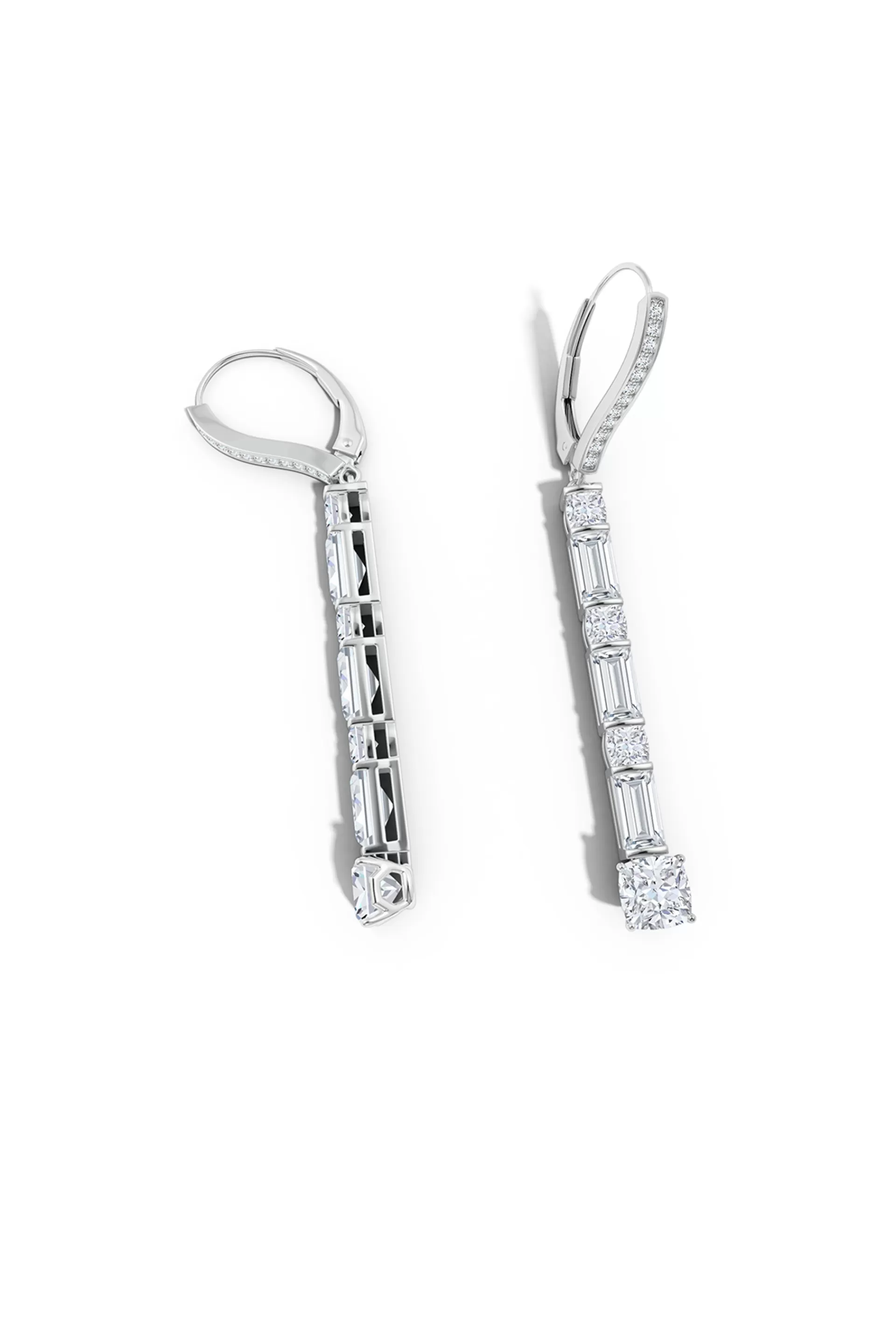 Natori Earrings | Orient Express<Orient Express Lab-Grown 14K Gold Baguette & Cushion Diamond Long Drop Earrings