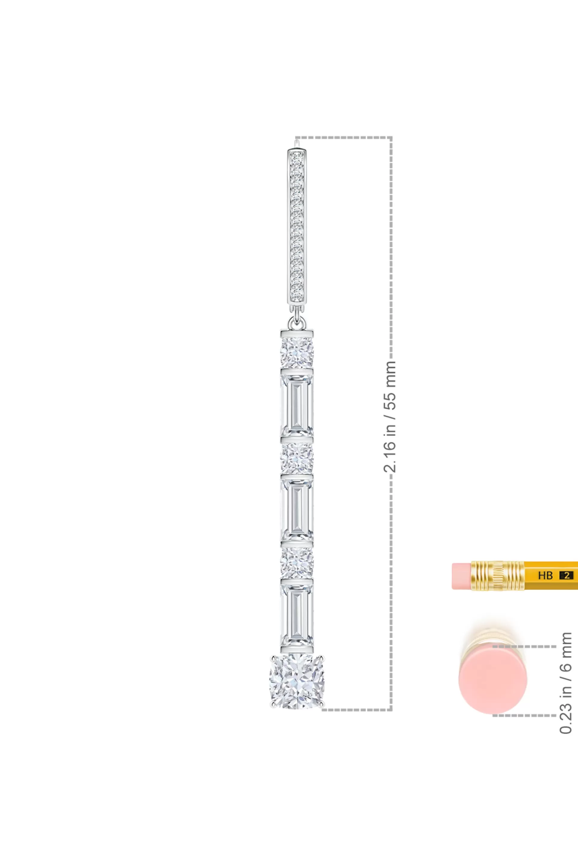 Natori Earrings | Orient Express<Orient Express Lab-Grown 14K Gold Baguette & Cushion Diamond Long Drop Earrings