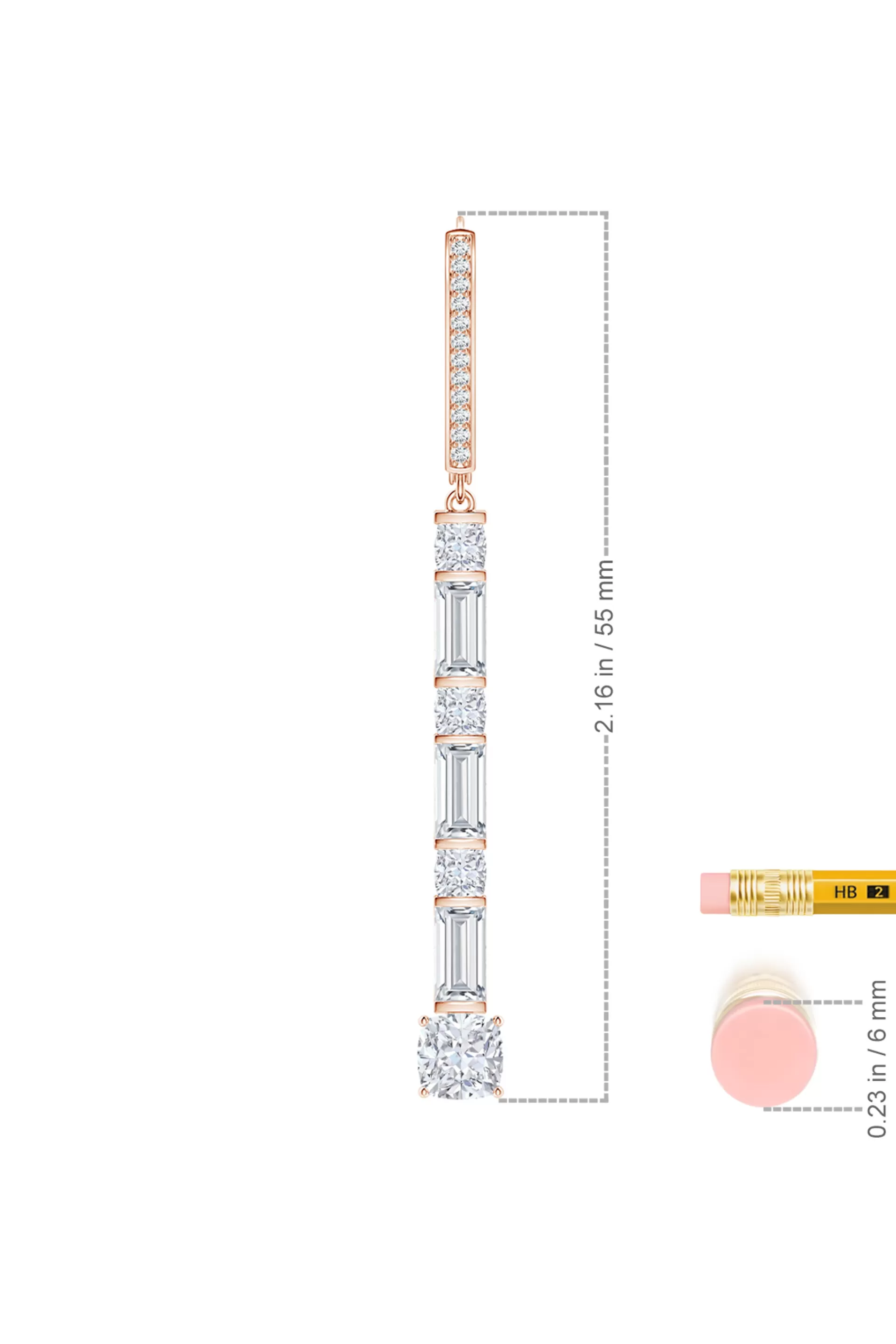 Natori Earrings | Orient Express<Orient Express Lab-Grown 14K Gold Baguette & Cushion Diamond Long Drop Earrings