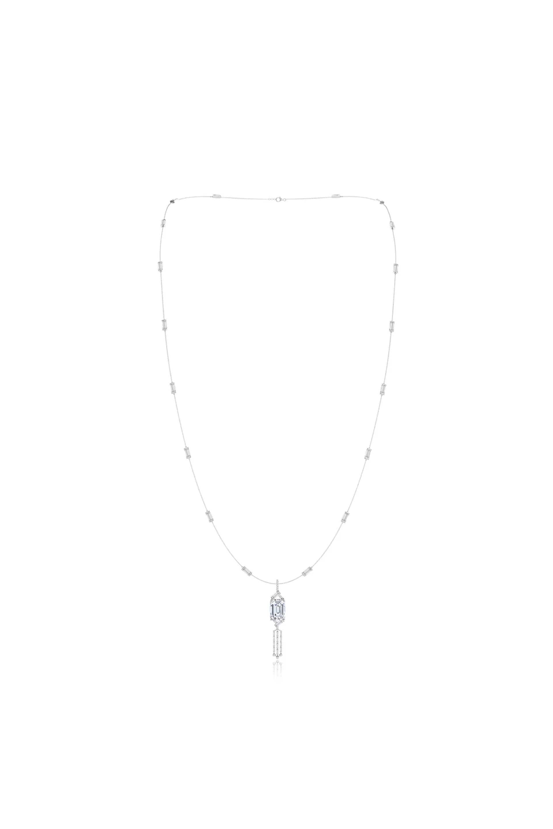 Natori Necklaces | Orient Express<Orient Express Lab-Grown 14K Gold Baguette & Diamond Detachable Tassel Pendant Chain Necklace
