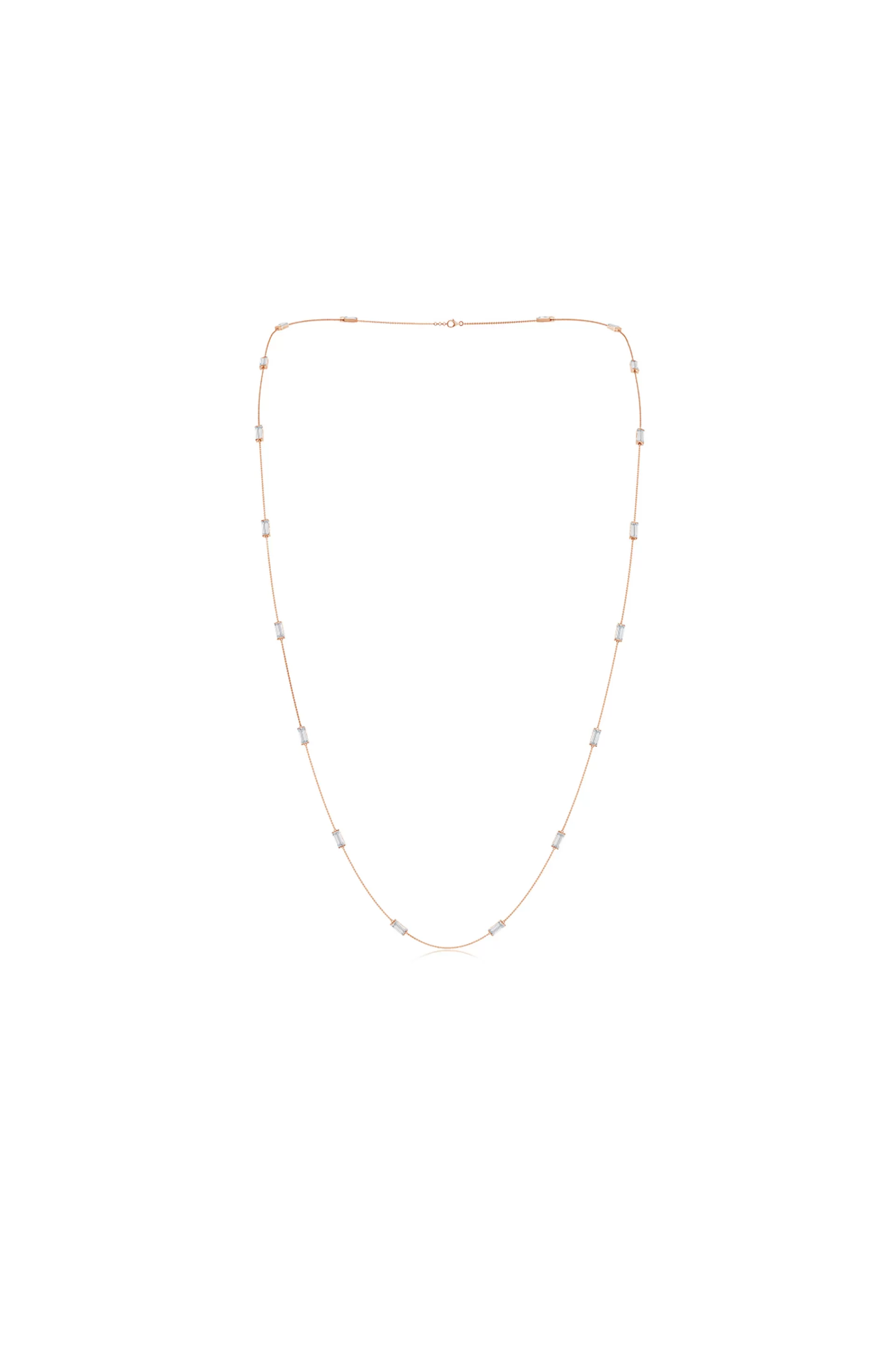 Natori Necklaces | Orient Express<Orient Express Lab-Grown 14K Gold Baguette & Diamond Station Chain Necklace