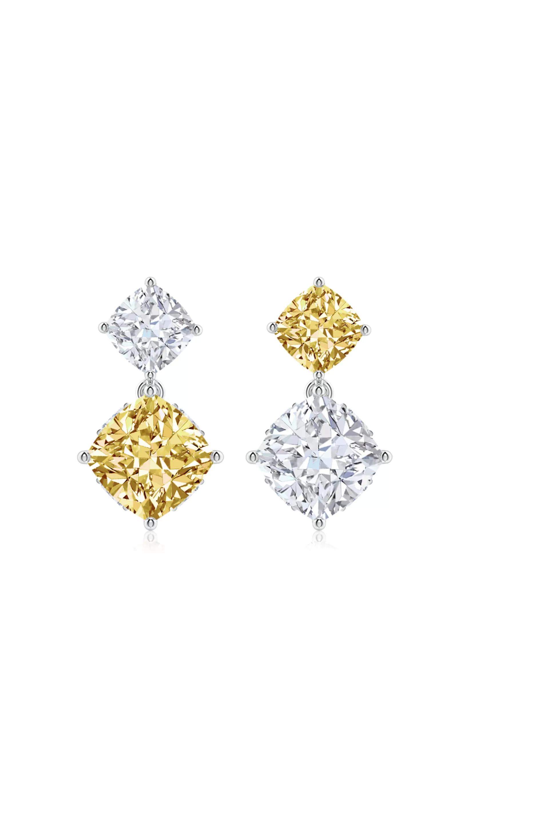 Natori Earrings | Orient Express<Orient Express Lab-Grown 14K Gold With Yellow & White Diamond Two Stone Earrings