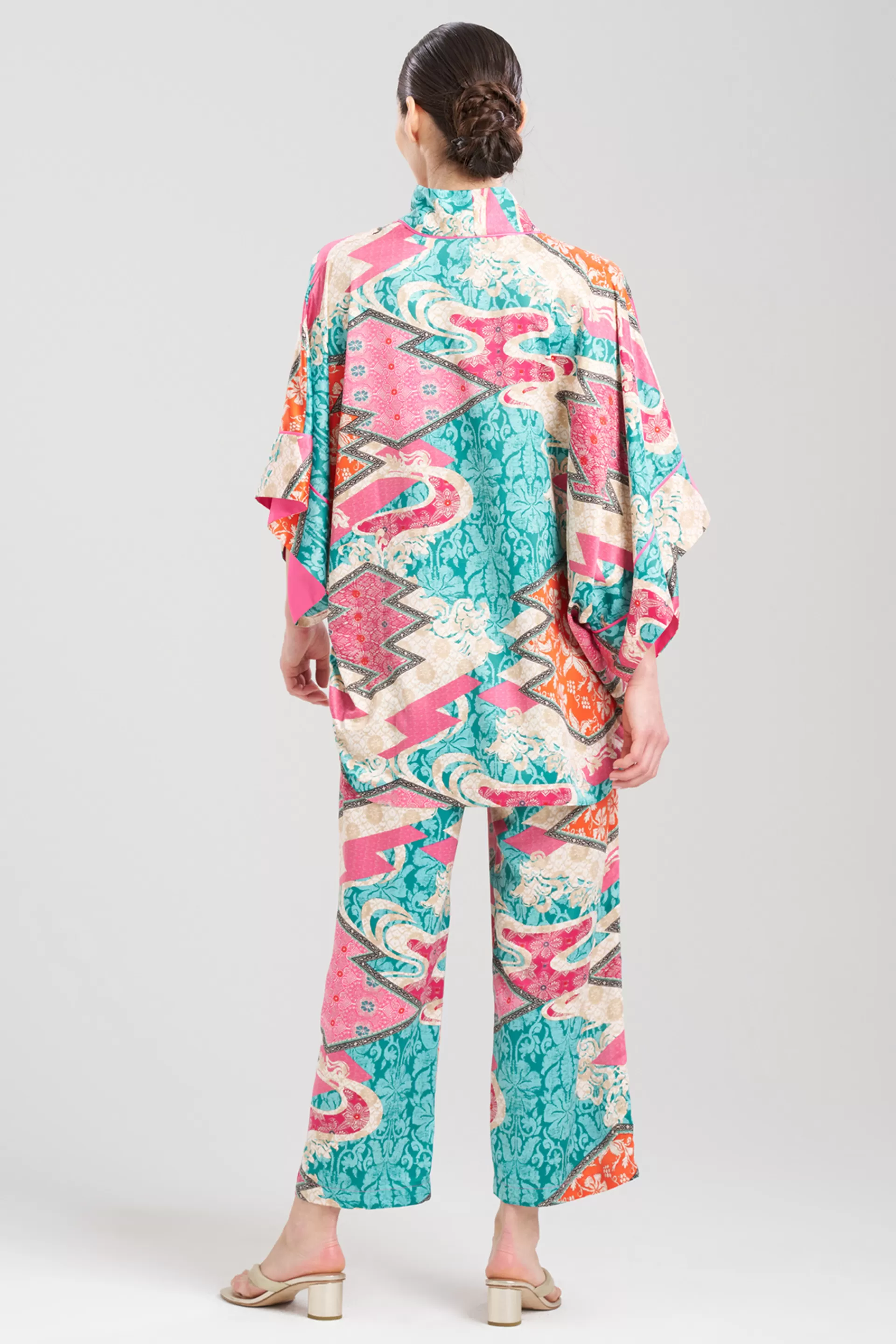 Natori Robes & Kimonos<Orient Express Wrap Teal Combo