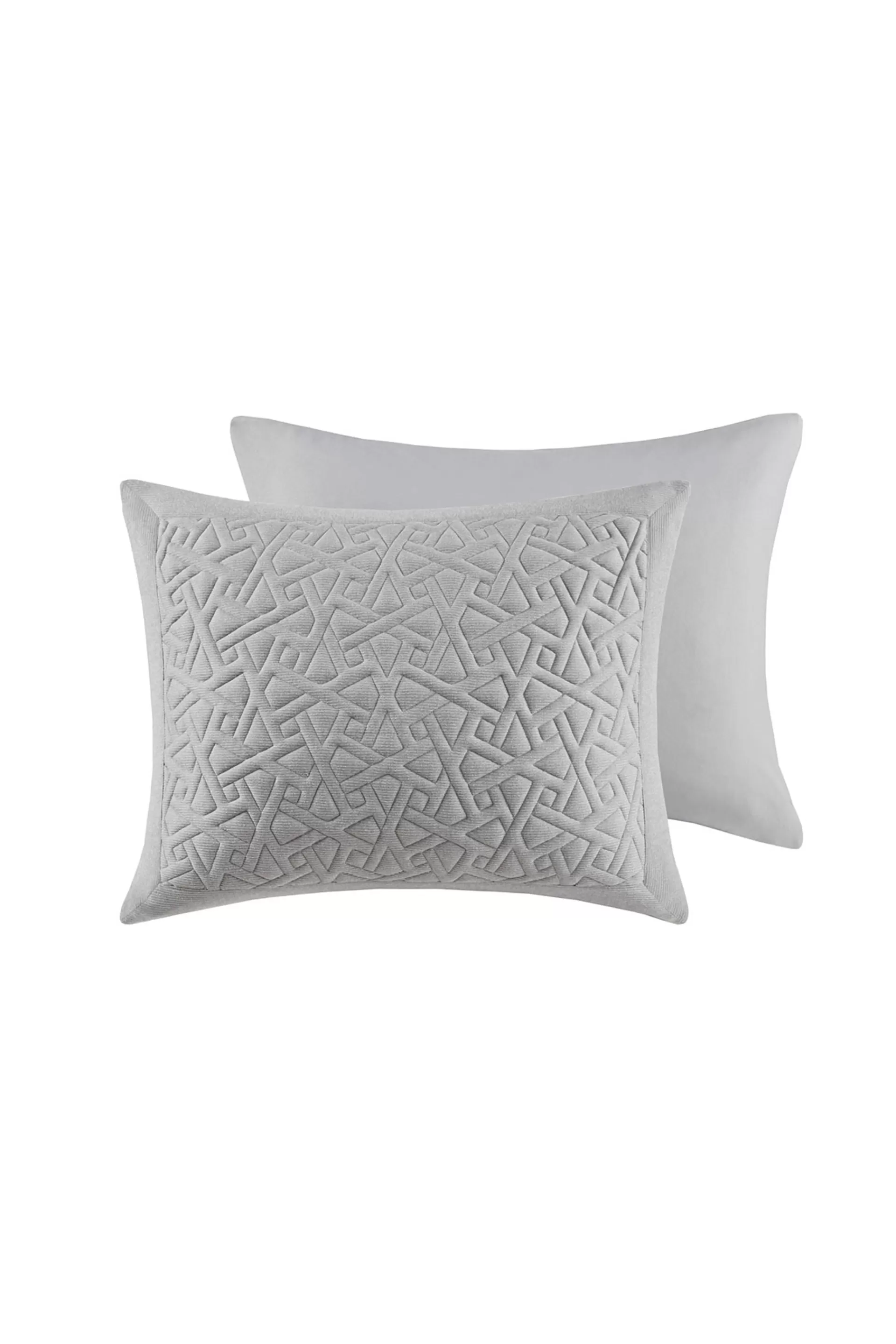 Natori Bedding<Origami 3 Piece Quilt Top Duvet Cover Mini Set Grey