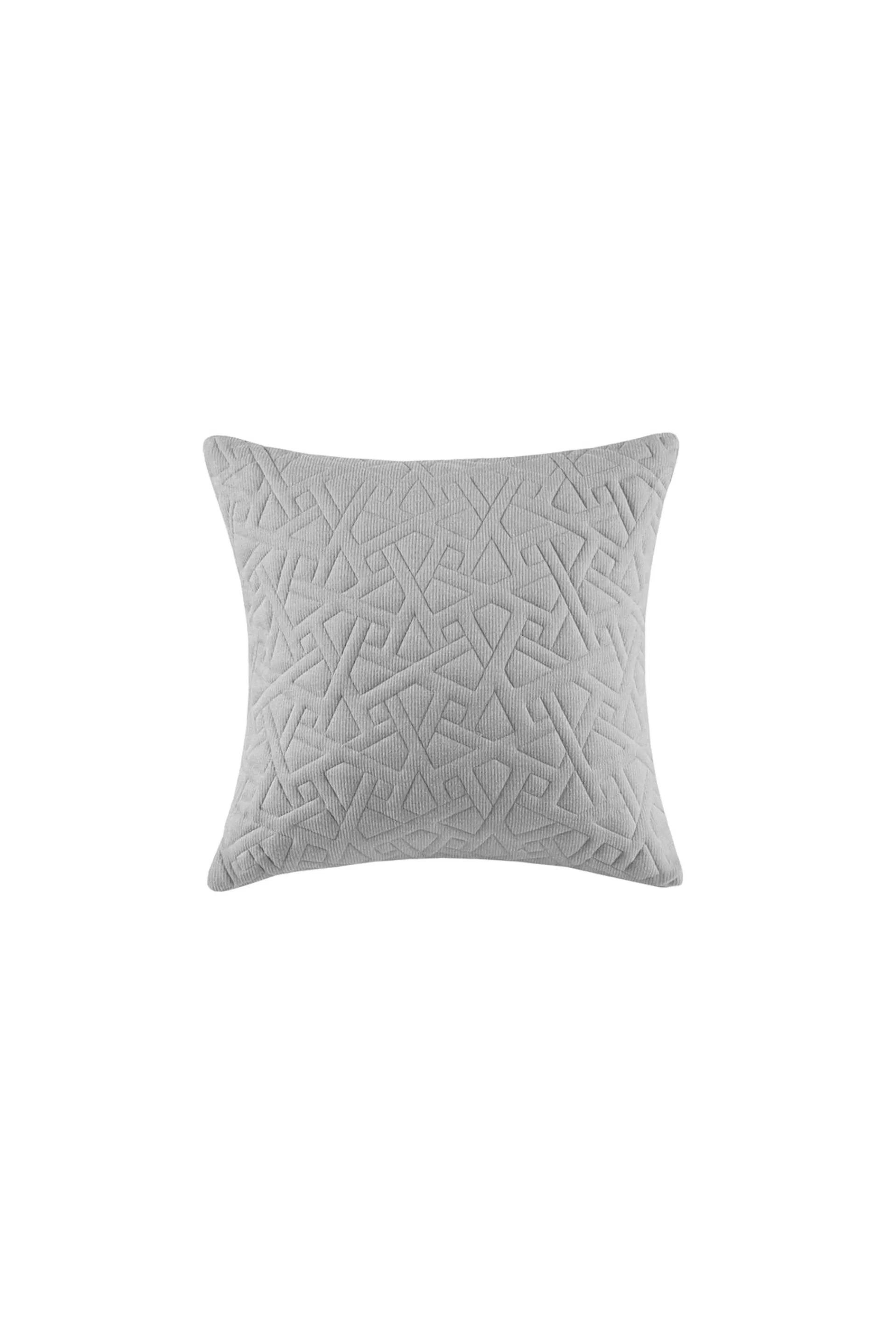 Natori Throw Pillows<Origami Quilt Top Euro Sham Grey