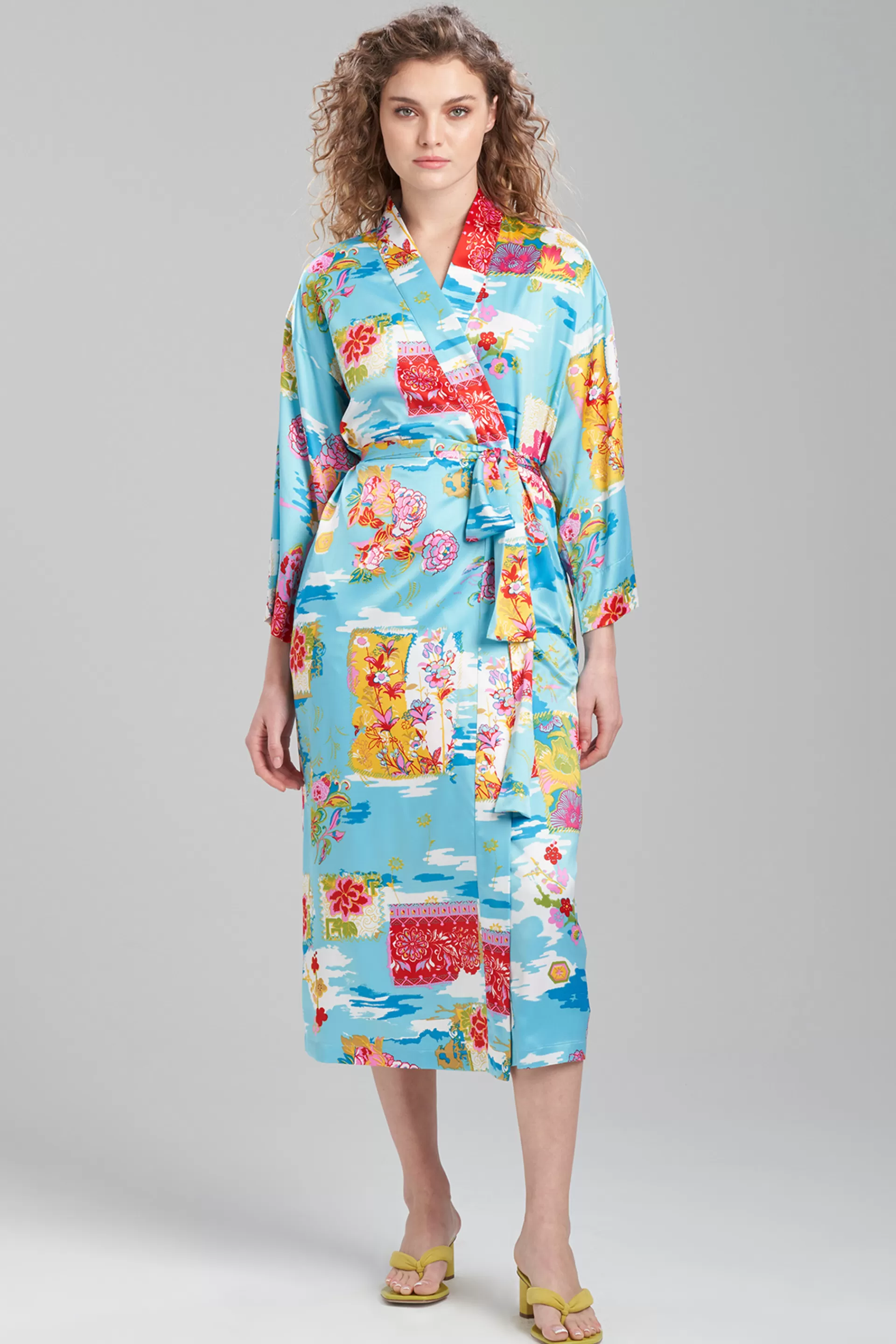 Natori Robes & Kimonos<Pacifica Robe Pacific Teal Multi