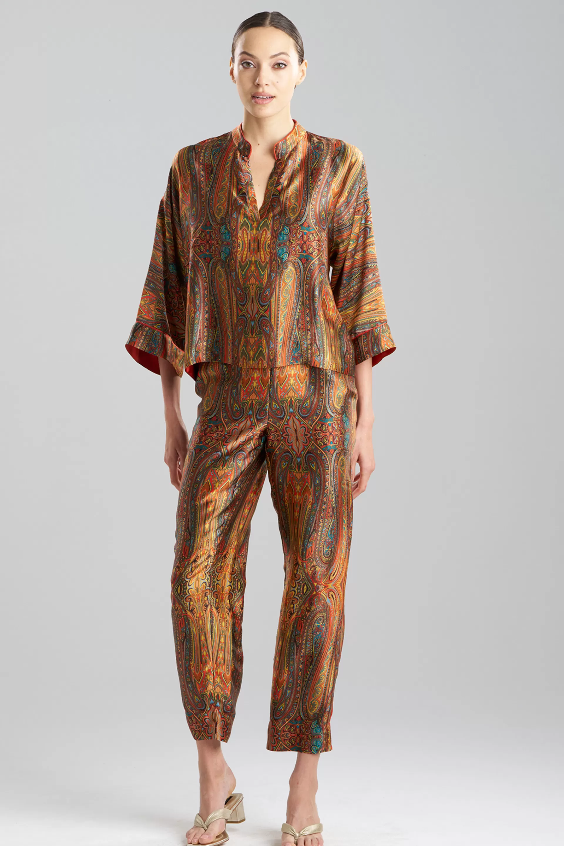 Natori Pajama Sets<Paisley Silk PJ Multi