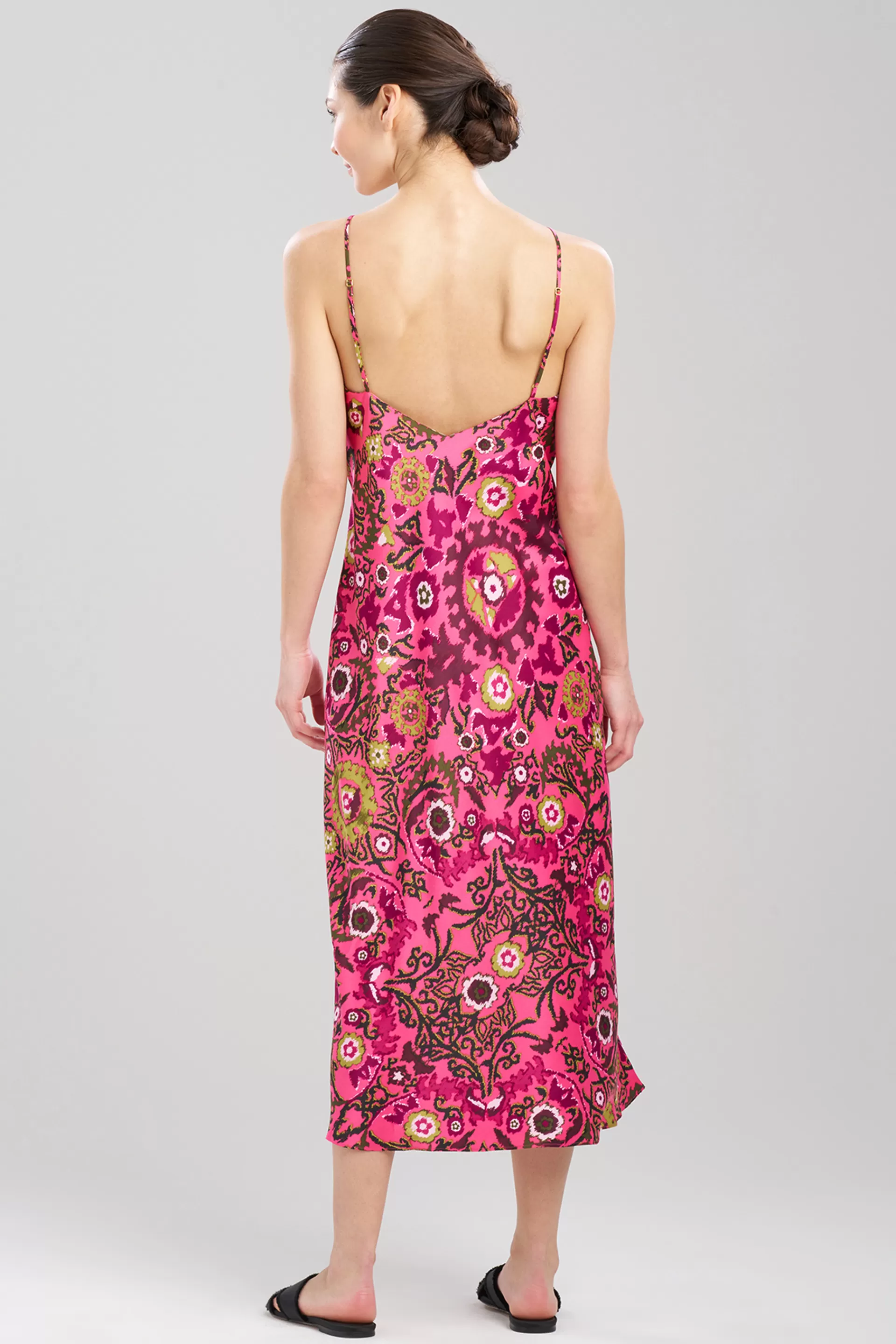 Natori Gowns<Palazzo Gown Fiesta Pink Combo