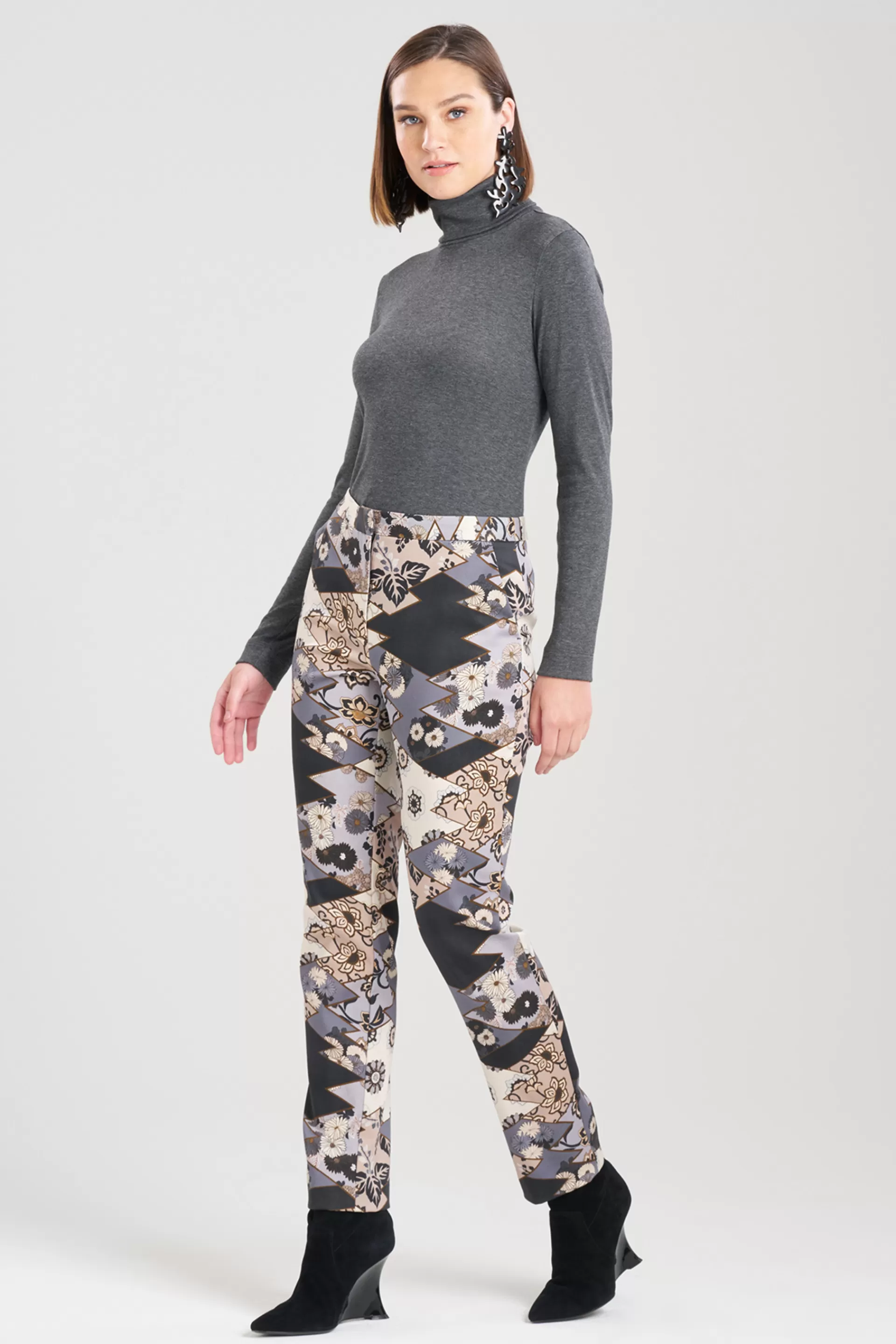 Natori Pants, Skirts & Shorts<Patchwork Tapered Pants Grey