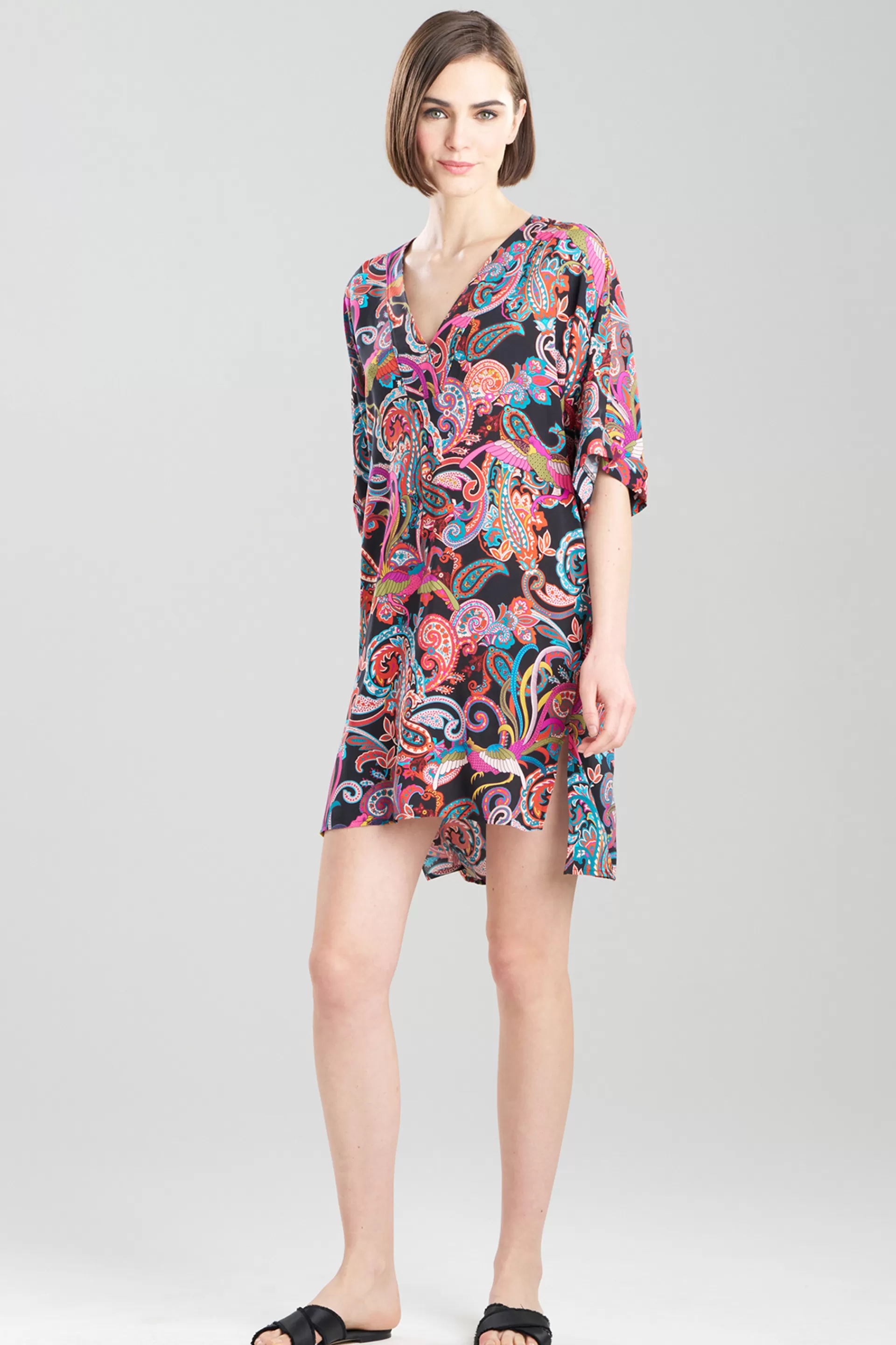 Natori Sleepshirts<Phoenix Challis Sleepshirt Black/Multi