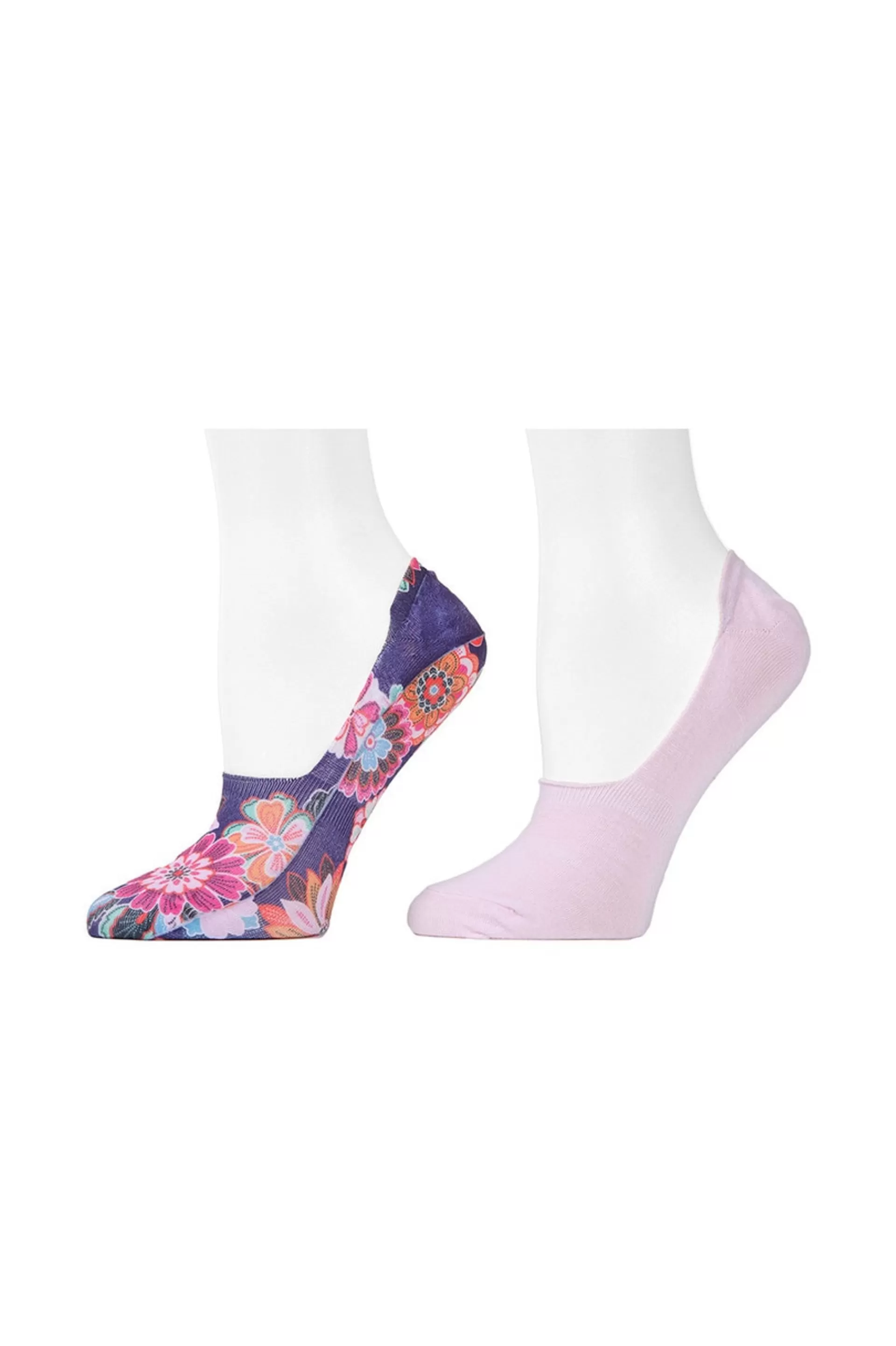 Natori Socks<Pop Floral Liners - 2 Pair Pack