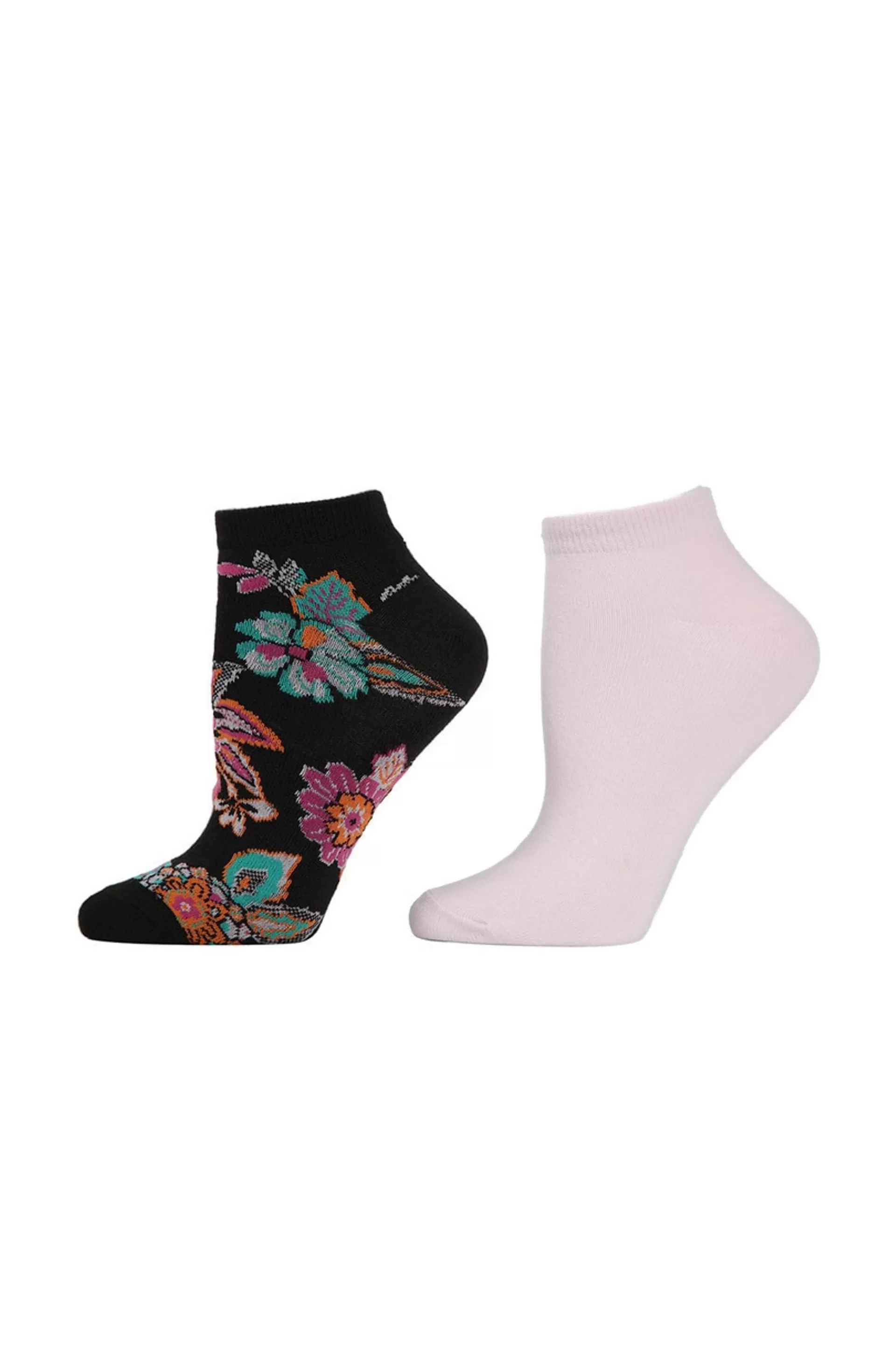 Natori Socks<Pop Floral Socks - 2 Pair Pack Black