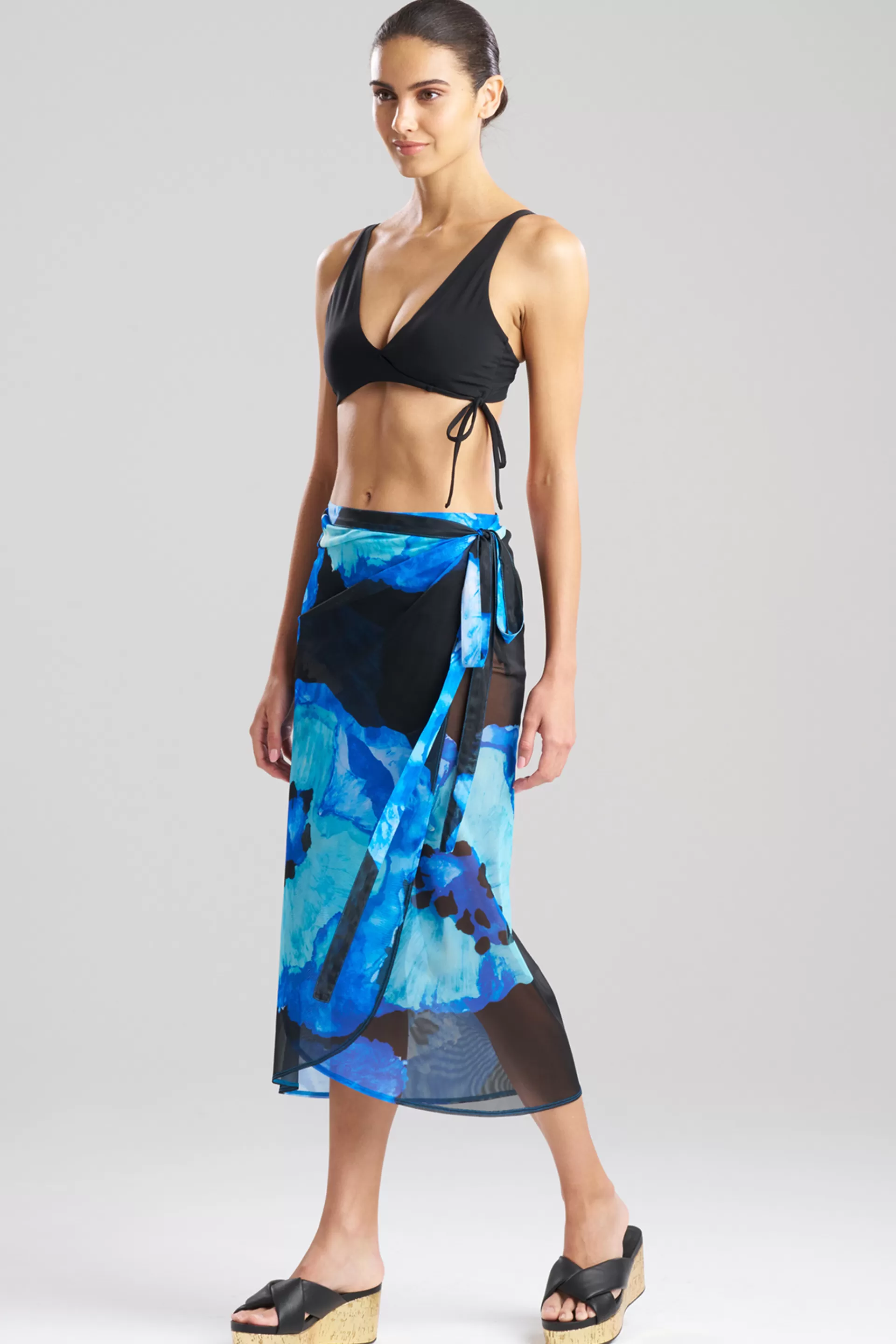 Natori Honeymoon | Pareos<Poppy Sheer Sarong Blue