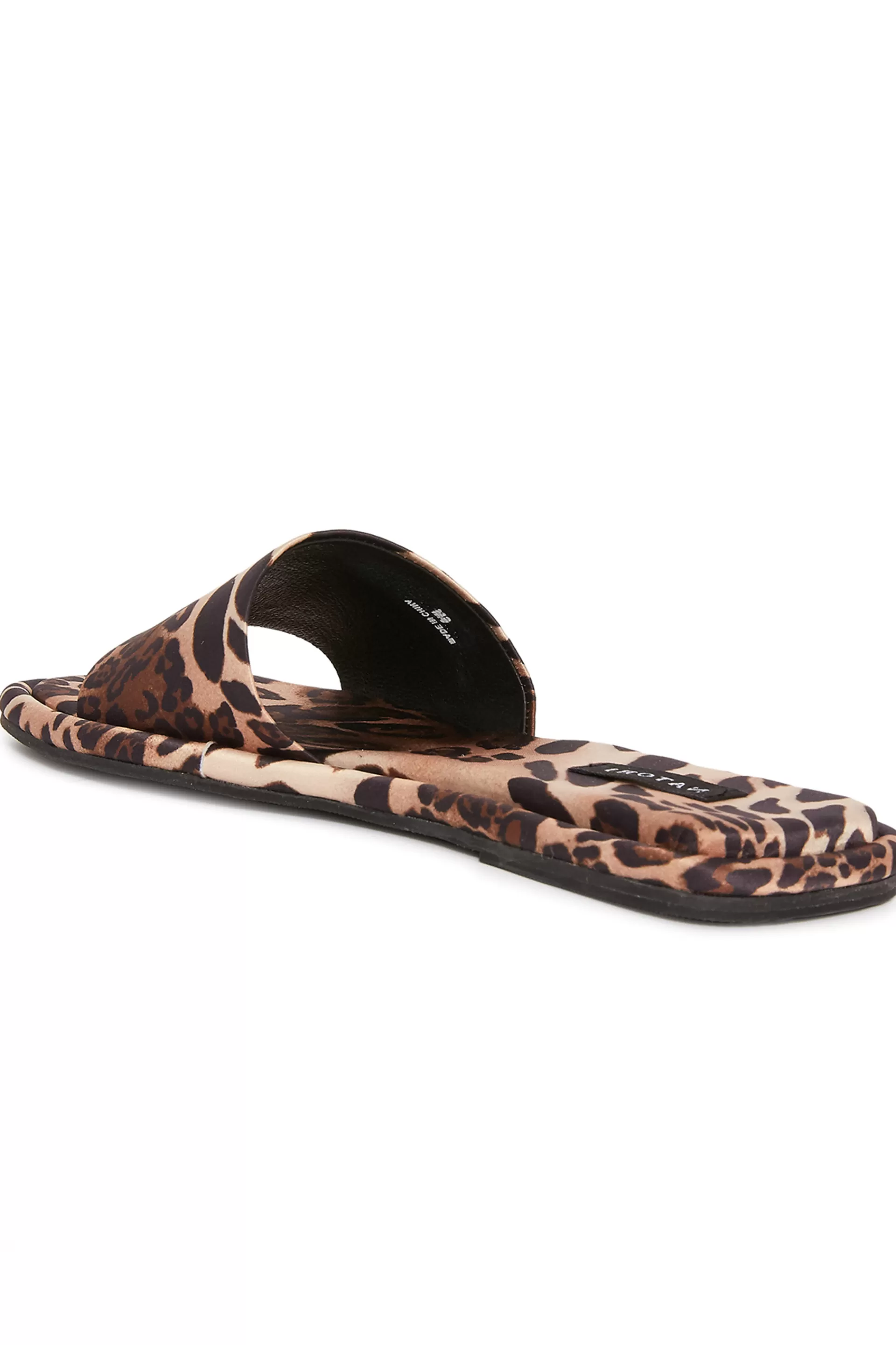 Natori Slides<Radial Luxe Leopard Satin Slide Chestnut